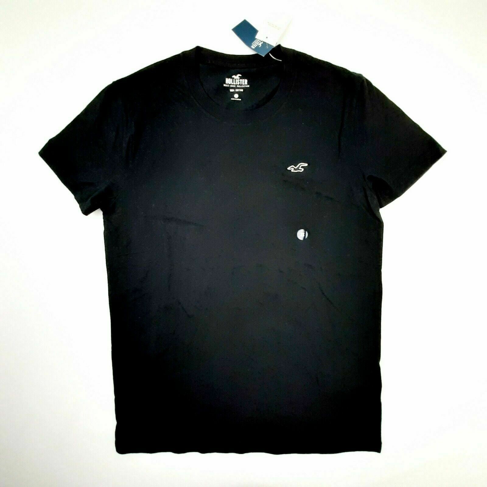 Hollister Must Have Collection Men’s V-neck T-shirt Size XS Black Cotton TZ10