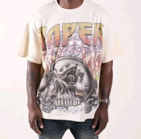 Paper Money Eight ball Rinestone Front And Back T-Shirt XL Brand New