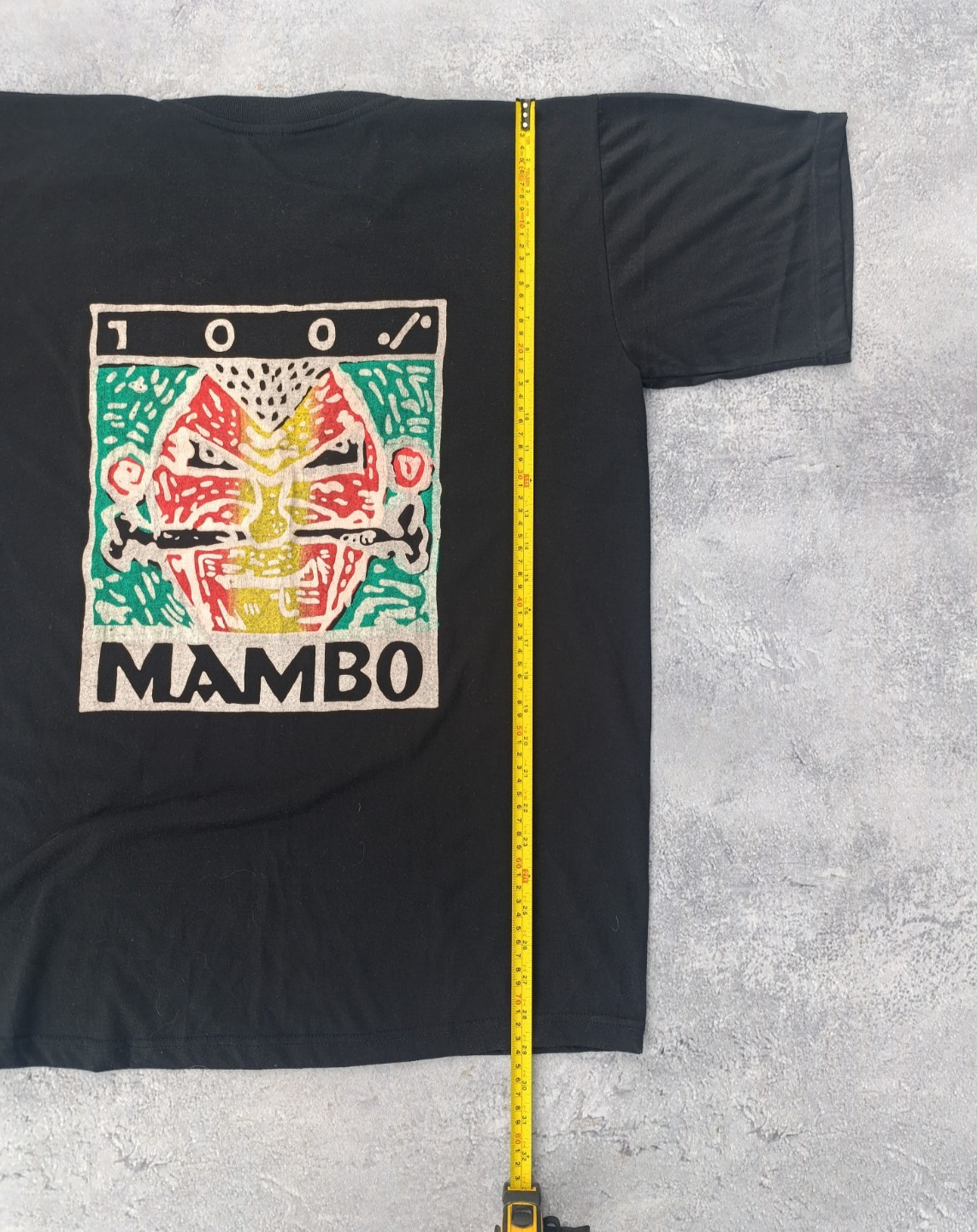 Vintage Mambo 100% Black T Shirt Single Stitch80s 90s Mens Size XL Richard Allan