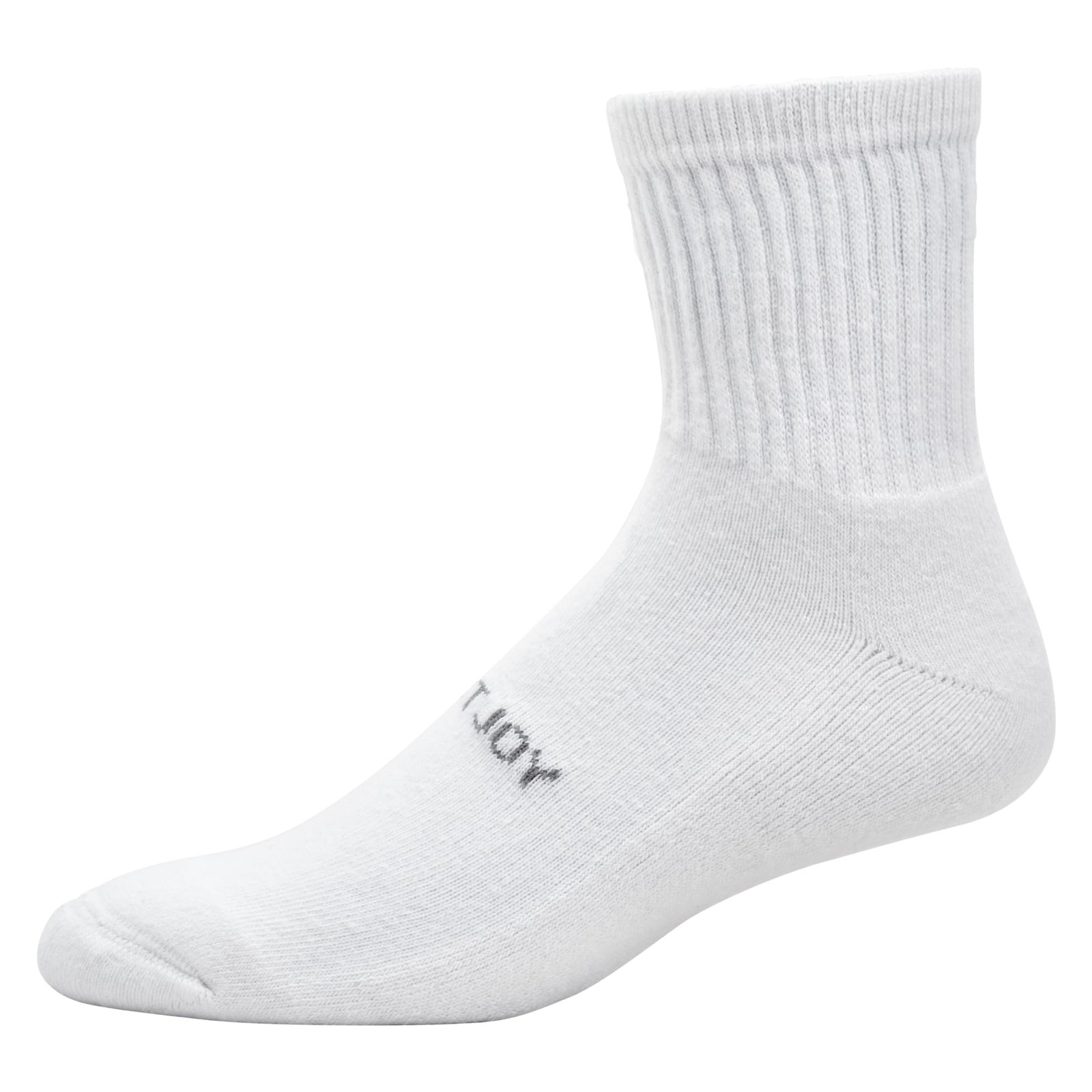 Men’s ComfortSof Quarter Socks, White, Fits Shoe Size 7-12