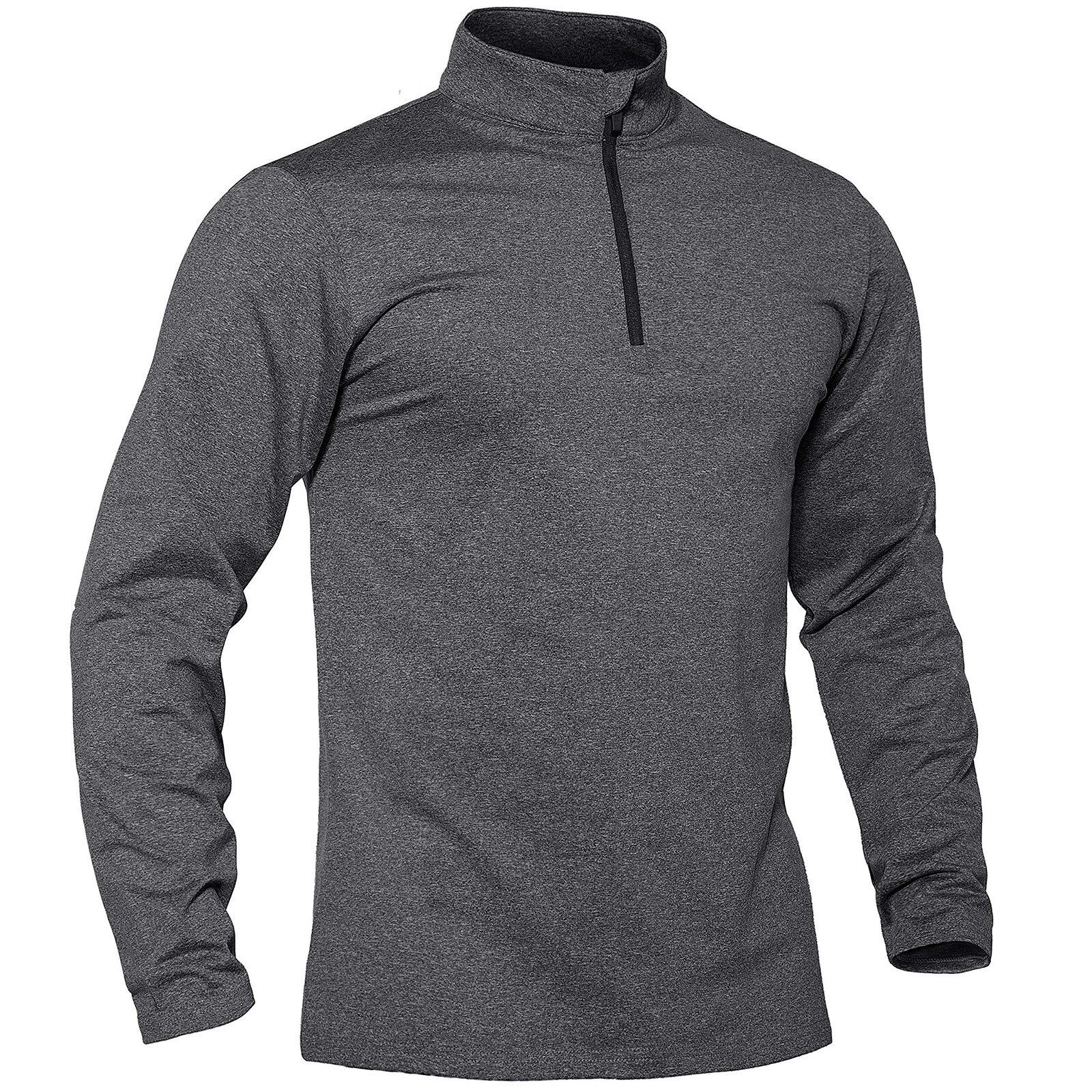 Men’s 1/4 Zip Pullover Sweater Lightweight Long Sleeve Gym Workout Outdoor Shirt