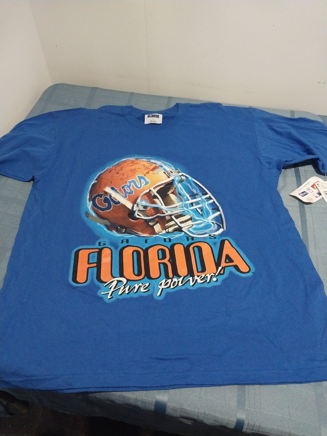University of Florida gators football PURE POWER! Blue t shirt XL New