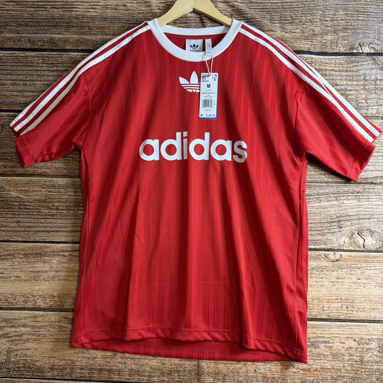 Adidas Originals Adicolor Trefoil Poly Better Scarlet Red IM9458 Men’s Medium