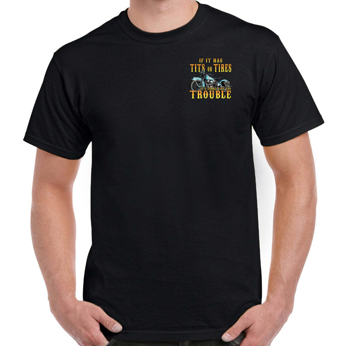 Give You Trouble Funny Motorcycle Vintage Biker Offensive Harley Biker T Shirt
