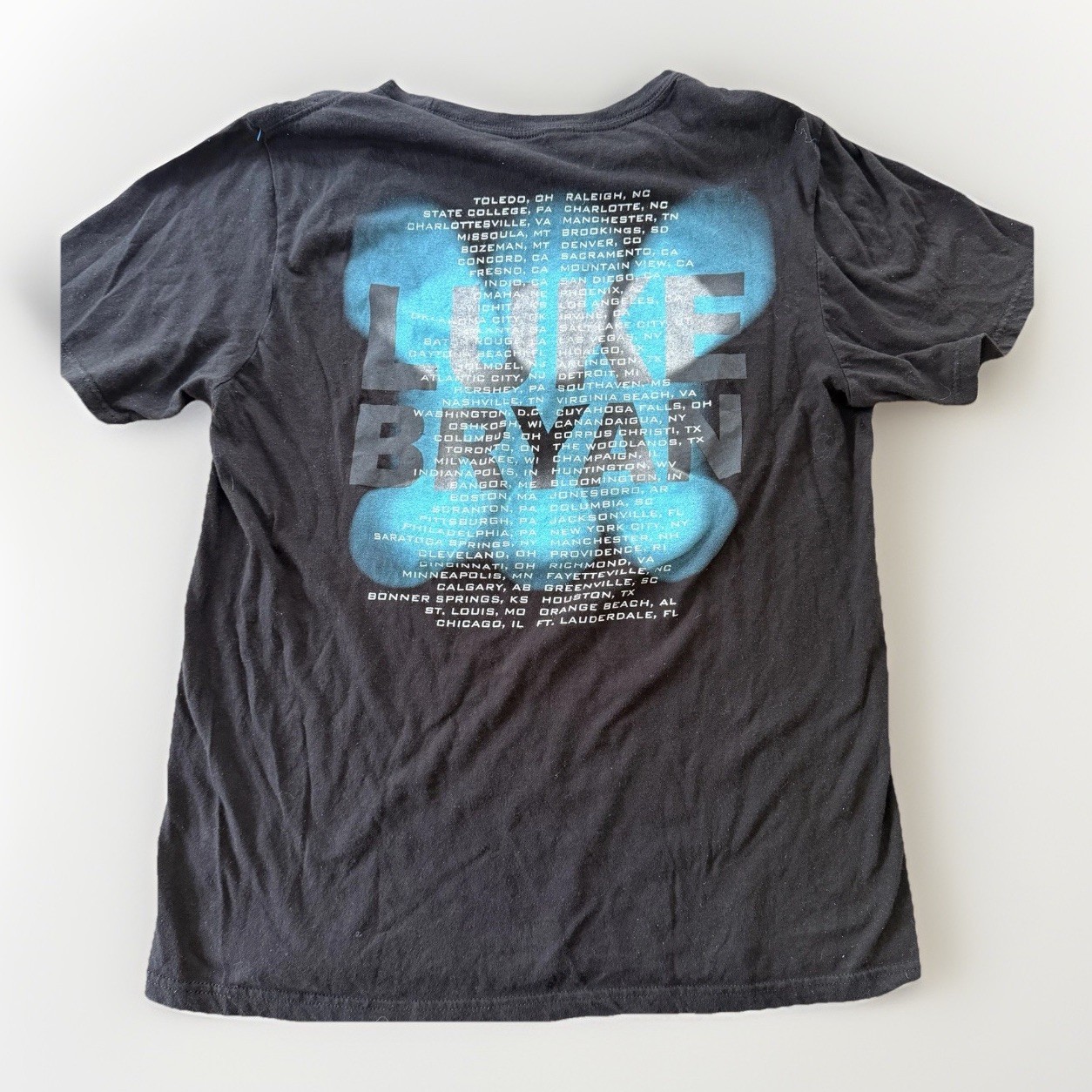 Luke Bryan Live 2017 Concert Tour Mens Black T-Shirt Country Music Large Men’s