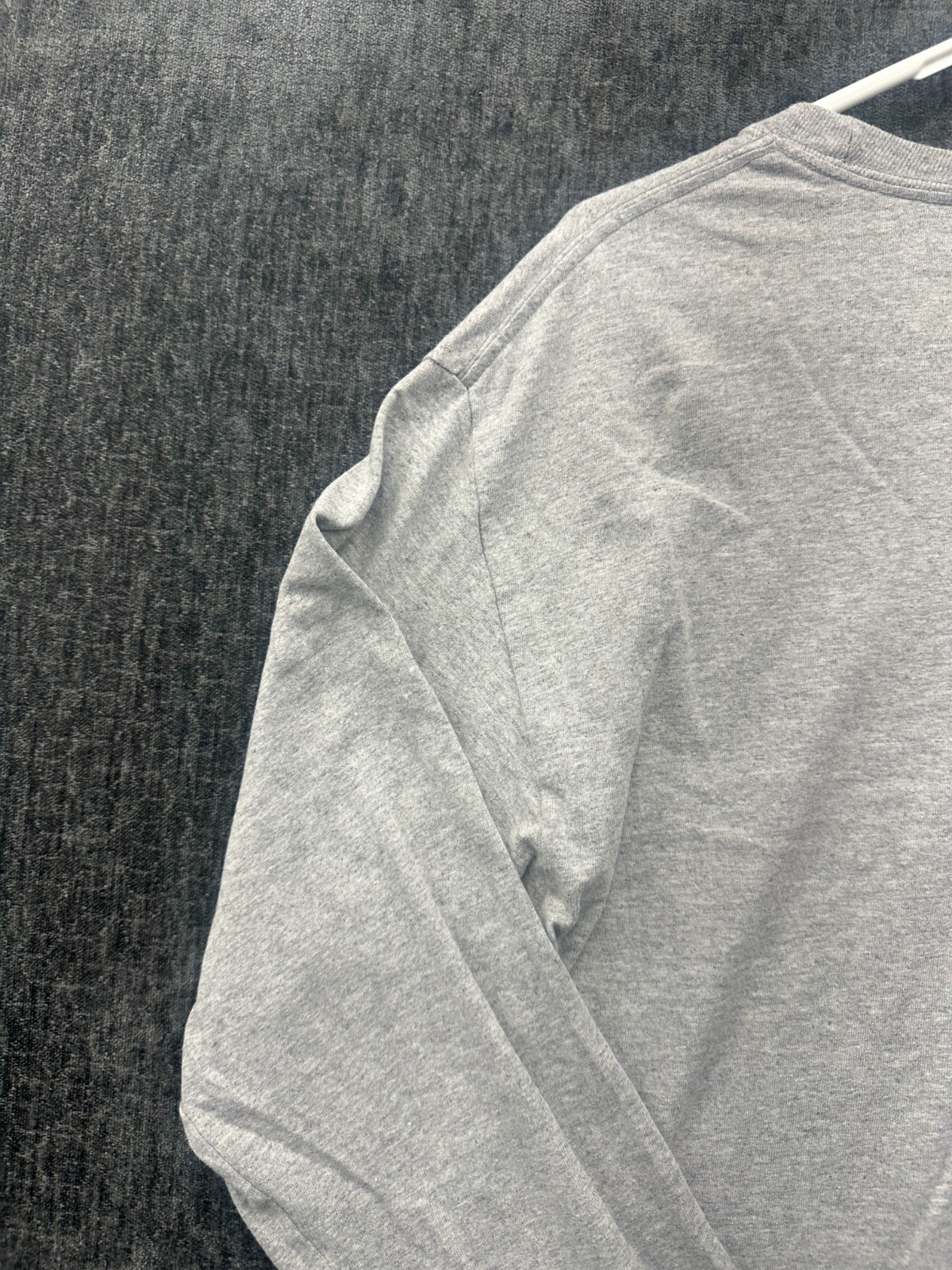Champion Authentic Athletic Shirt Mens M Heather Gray Script Logo Standard Fit