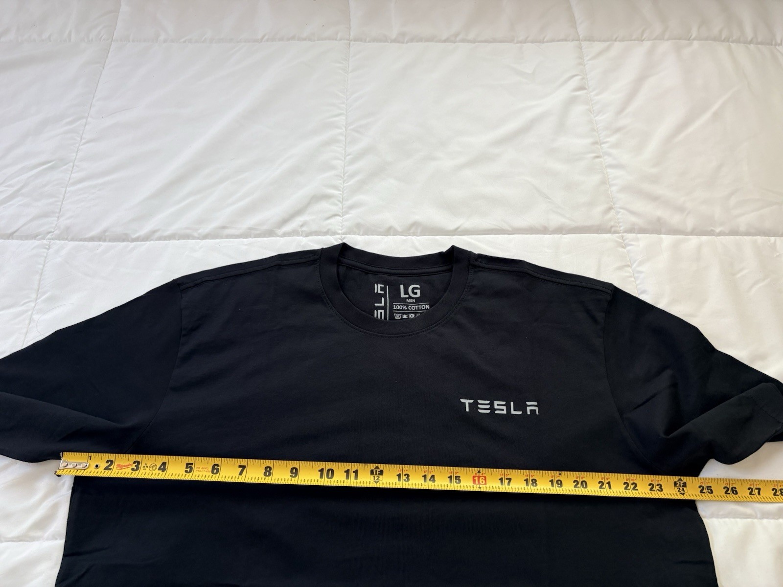 3 Count Black TESLA T Shirt Men’s Size L Large 100% Cotton BRAND NEW