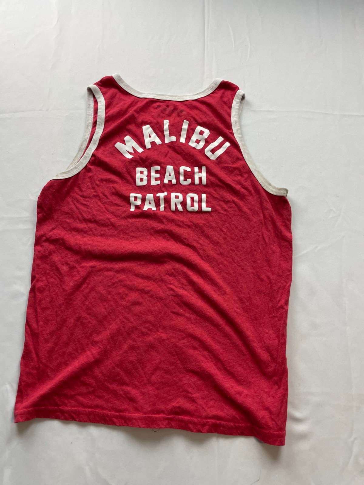 Baywatch Tank Top Womens Red Malibu Beach Patrol Sleeveless Summer Scoop Neck