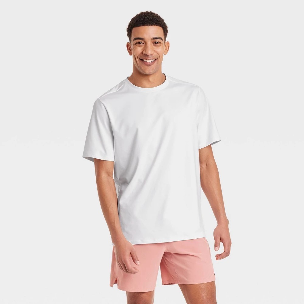 All in Motion Men’s Relaxed Fit Soft Stretch T Shirt White Size XL NWT