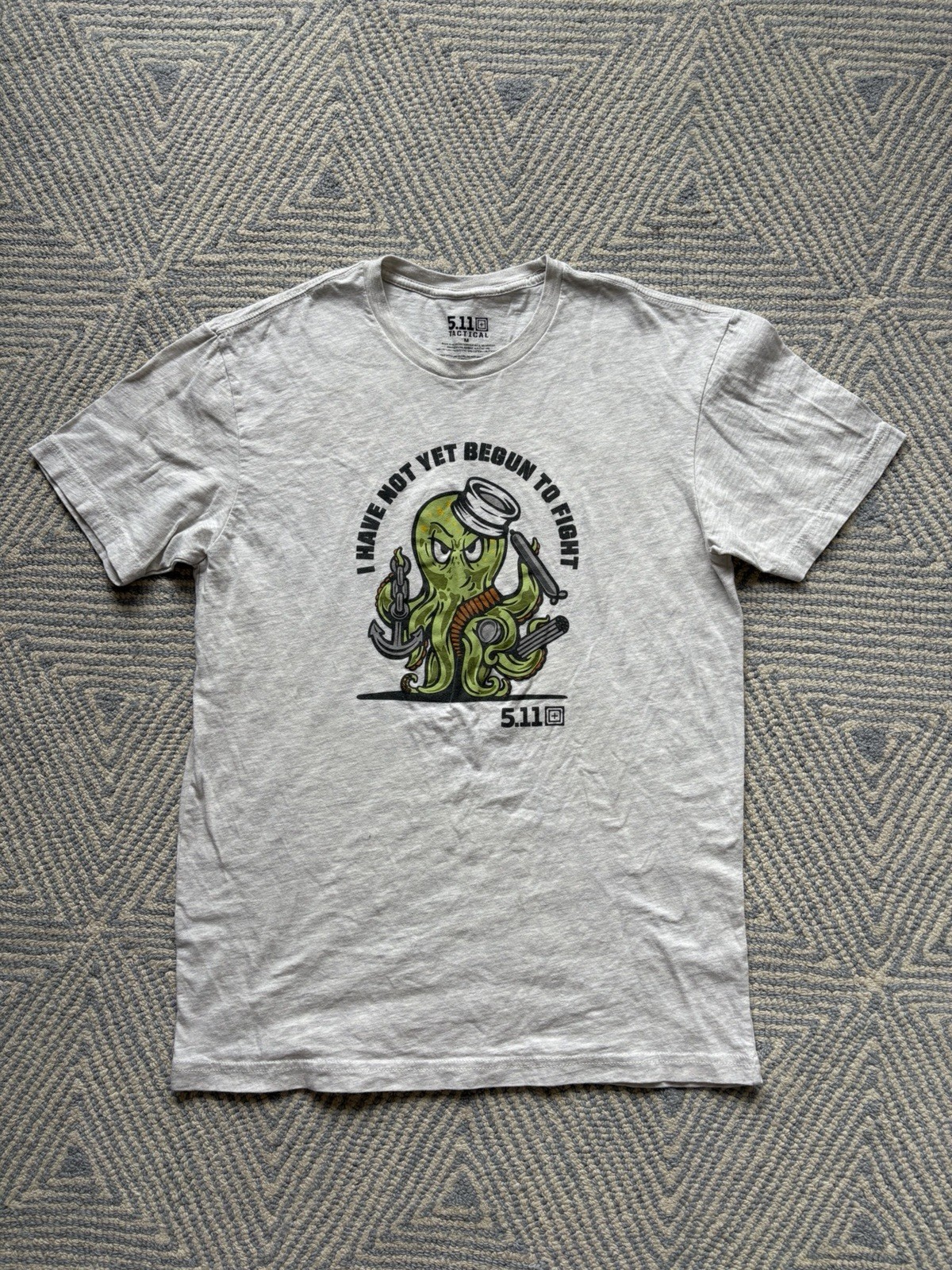 5.11 Tactical Octopus Not Yet Begun to Fight T-Shirt – Gray – Medium