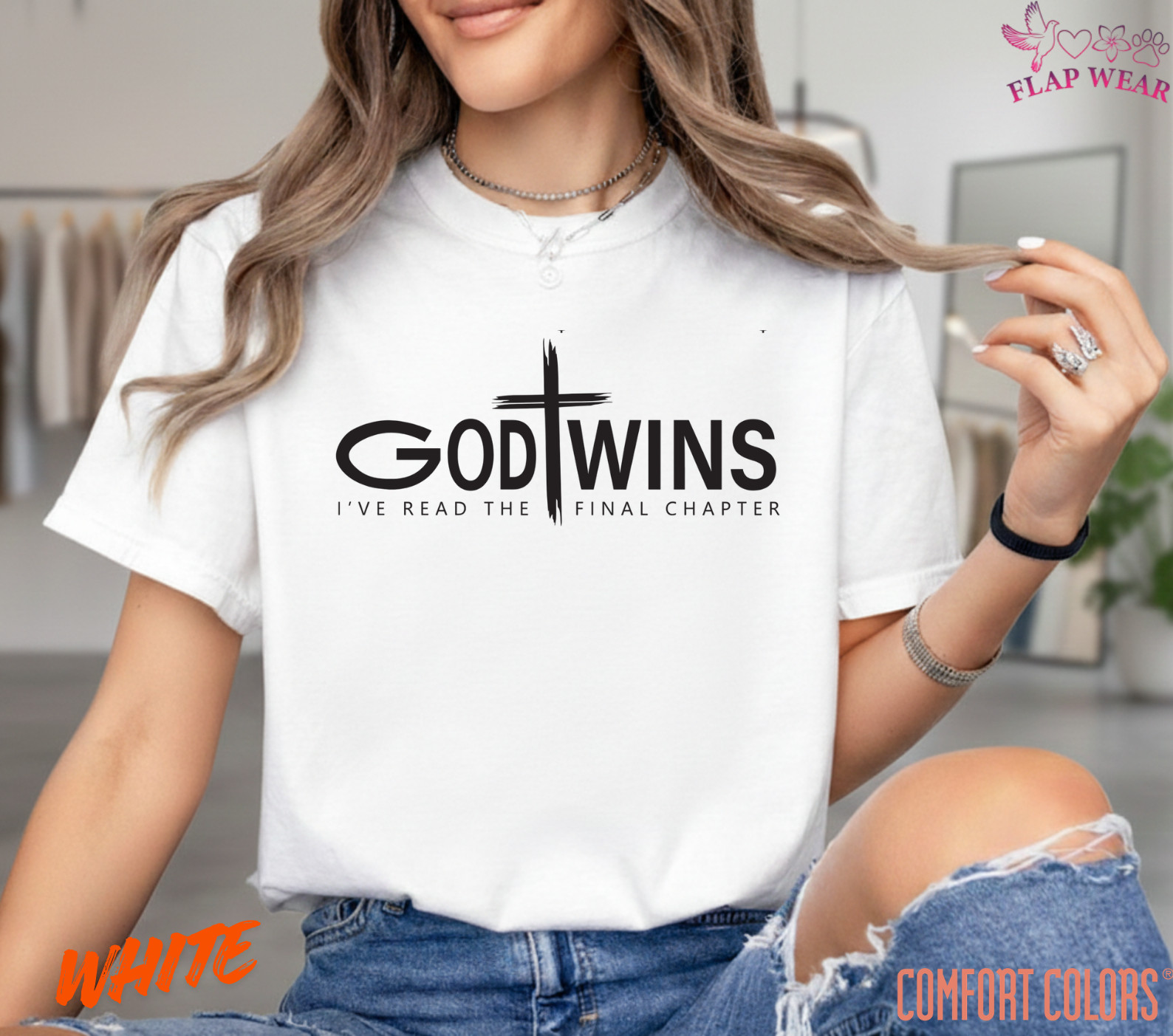 Unisex God Wins T-Shirt, Men T shirt,Women T shirt Gift Christian Cross Bible G