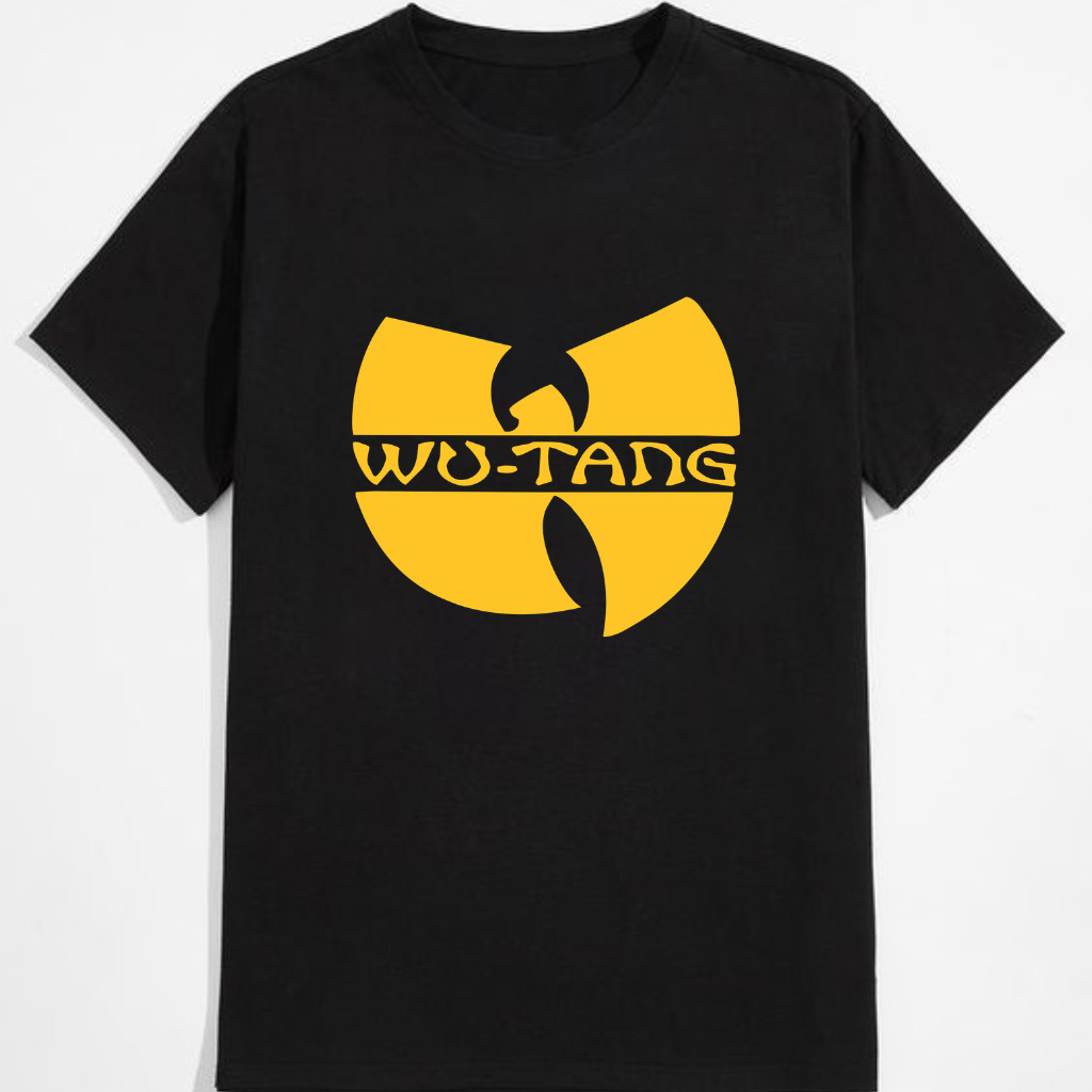 Wu-Tang Clan Logo Black T-Shirt Hip Hop Rap Music Graphic Tee Unisex S-5XL