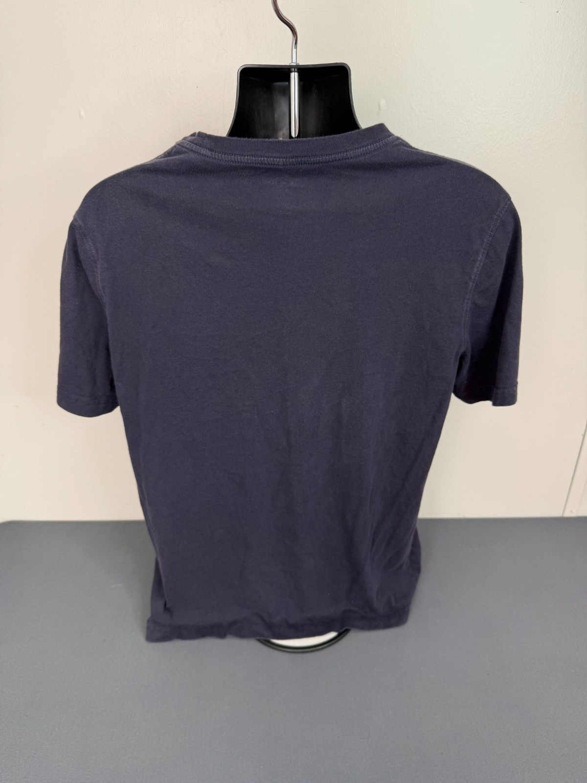 Champion Men’s Size Large Logo Print Crew Neck Short Sleeve Cotton T-Shirt Navy