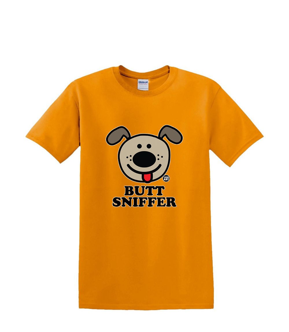 S to 2XL 3XL – BUTT SNIFFER dog – funny pet classic fun adult