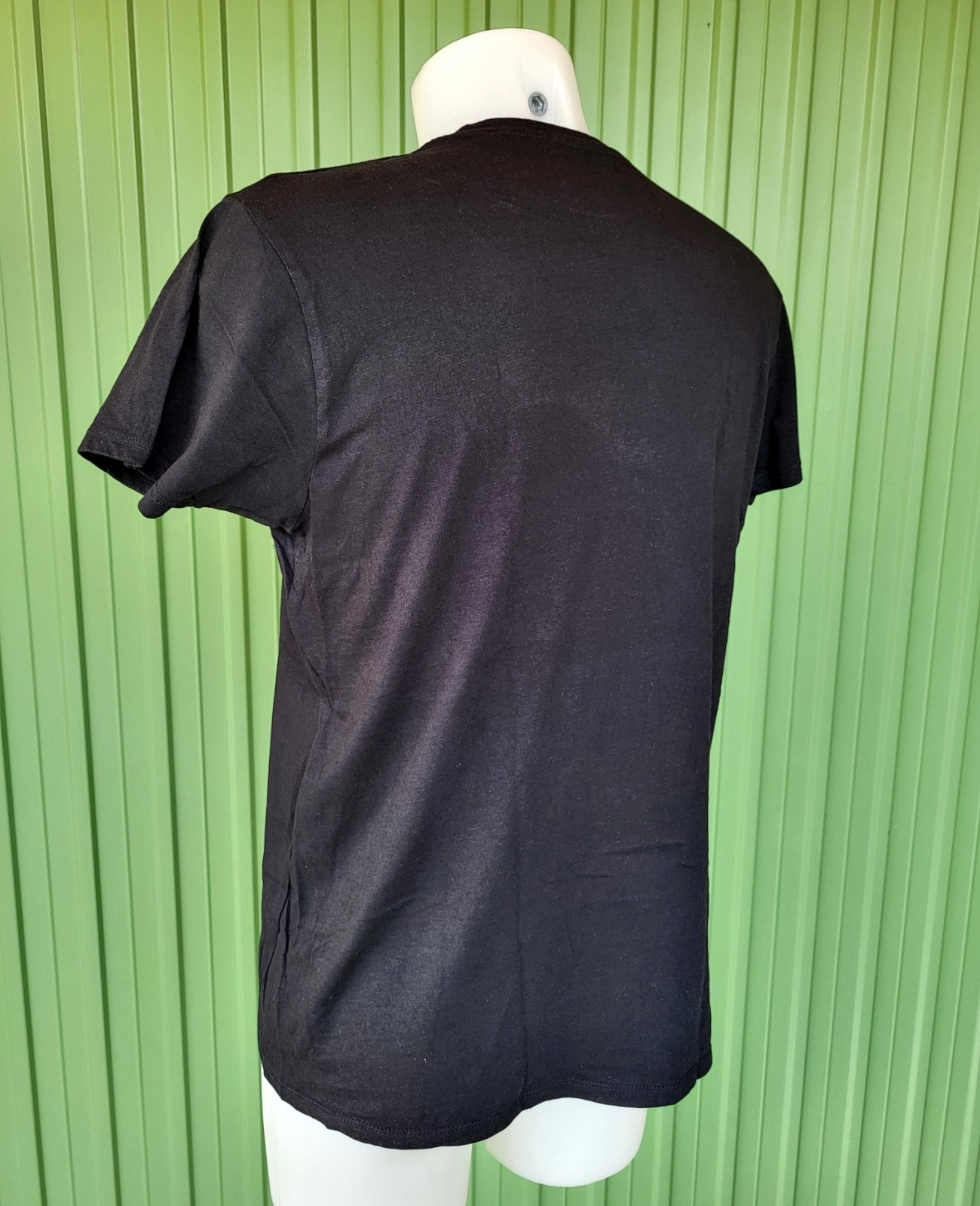 BY AMERICAN [Size L] Black Cotton Crew Neck T-Shirt (PANINARO)