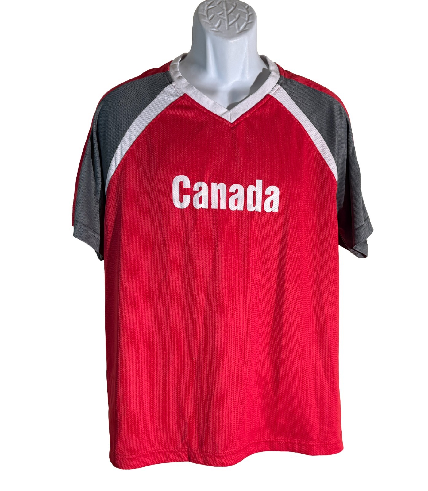 CANADA USA Sevens Rugby Short Sleeve Pullover Shirt Red Medium