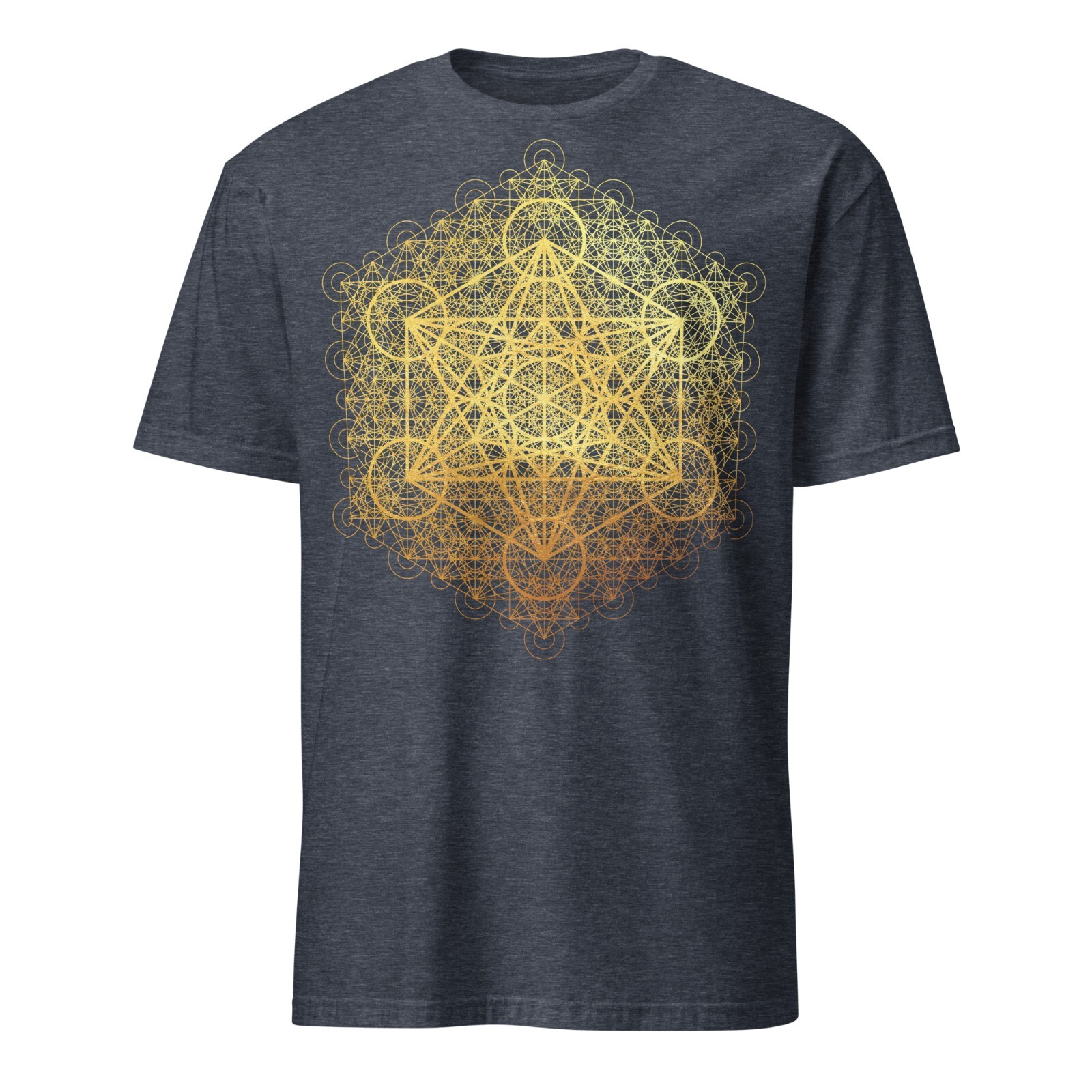 Sacred Geometry, Metatron’s Cube, Transcendence, Gold Geometric Unisex T-shirt