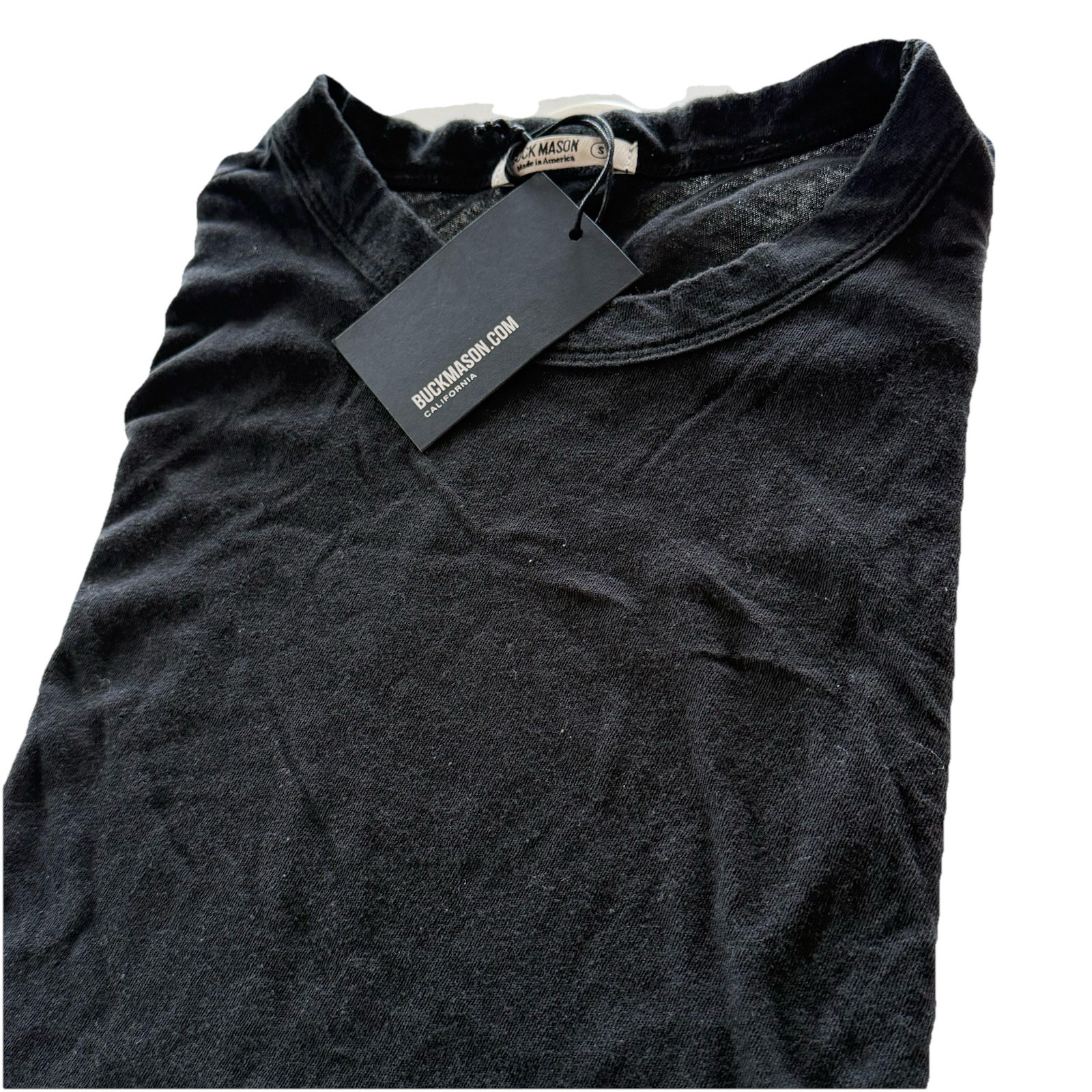 Buck Mason Costa 90s Boxy Tee T New Mens Small Black Cotton Short Sleeve USA