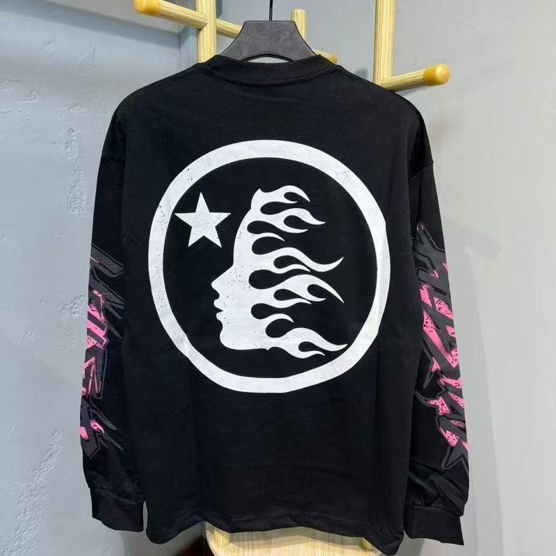 Hellstar Studios Retro Letter print Long Sleeve T-shirt – Multiple Colors + Size