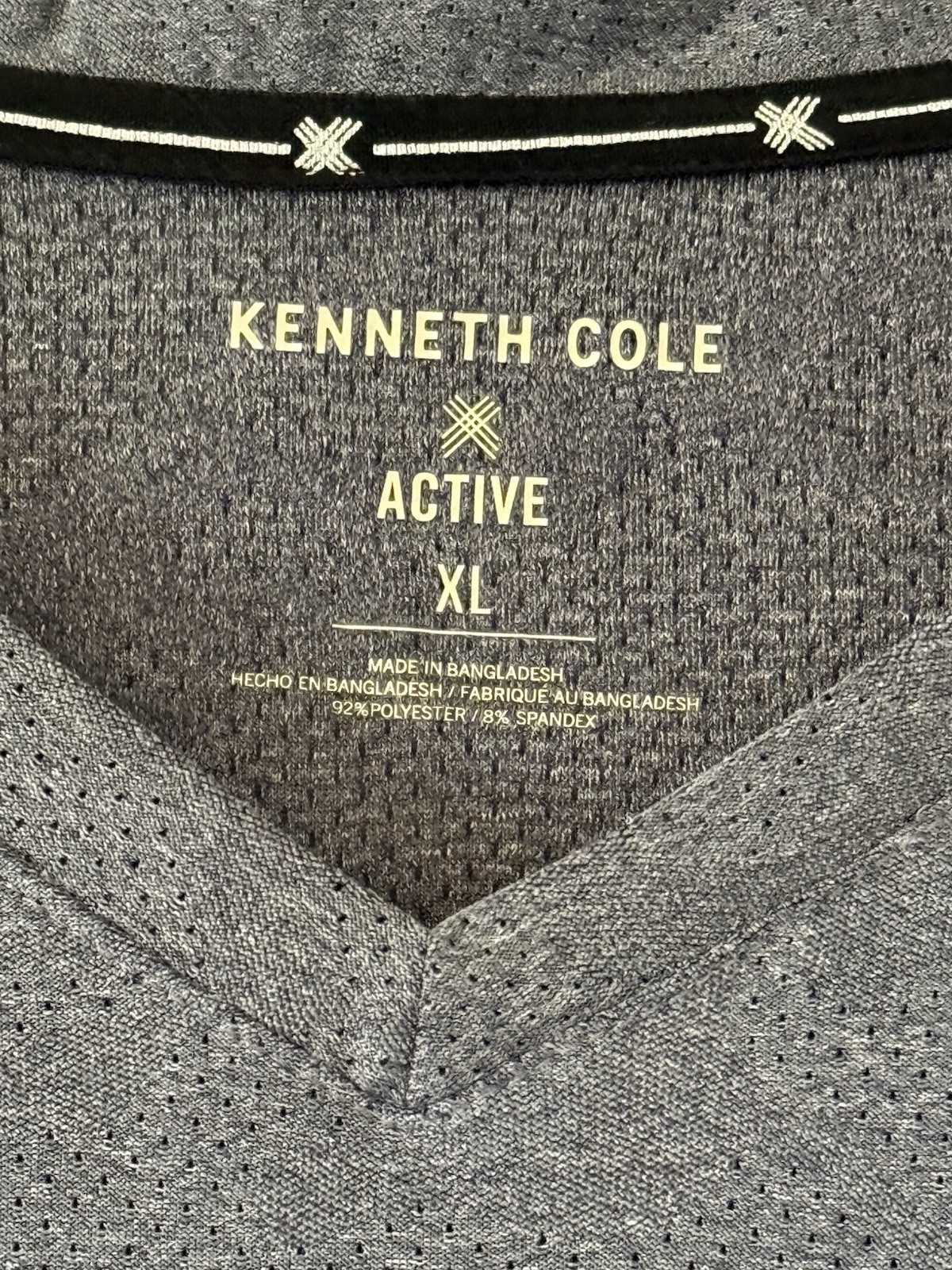 Kenneth Cole XL Gray Active Collection T-Shirt Flex Moisture Wicking