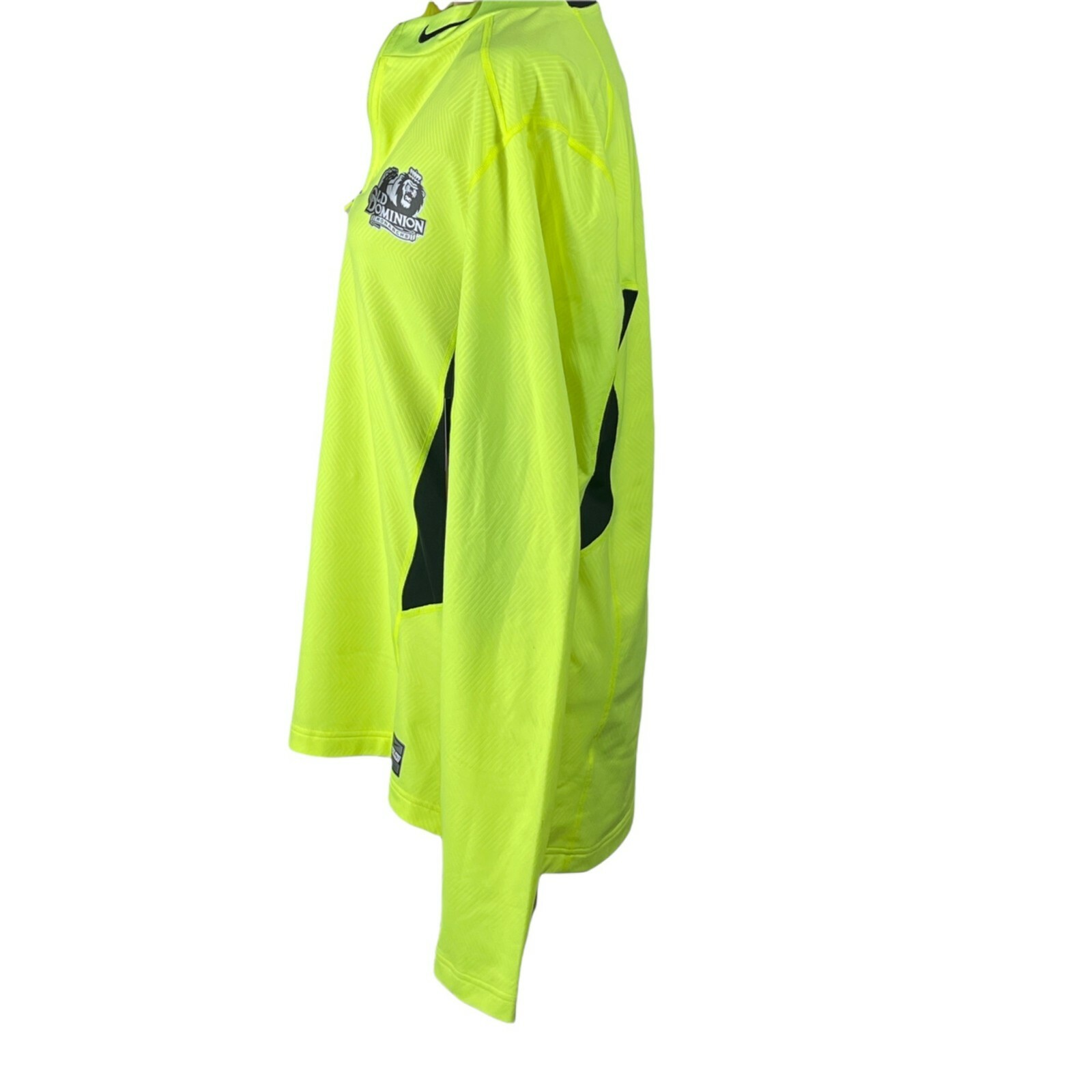 NWT Nike Pro Combat Dri-Fit Old Dominion Monarchs Chartreuse 1/4 Zip Pullover L
