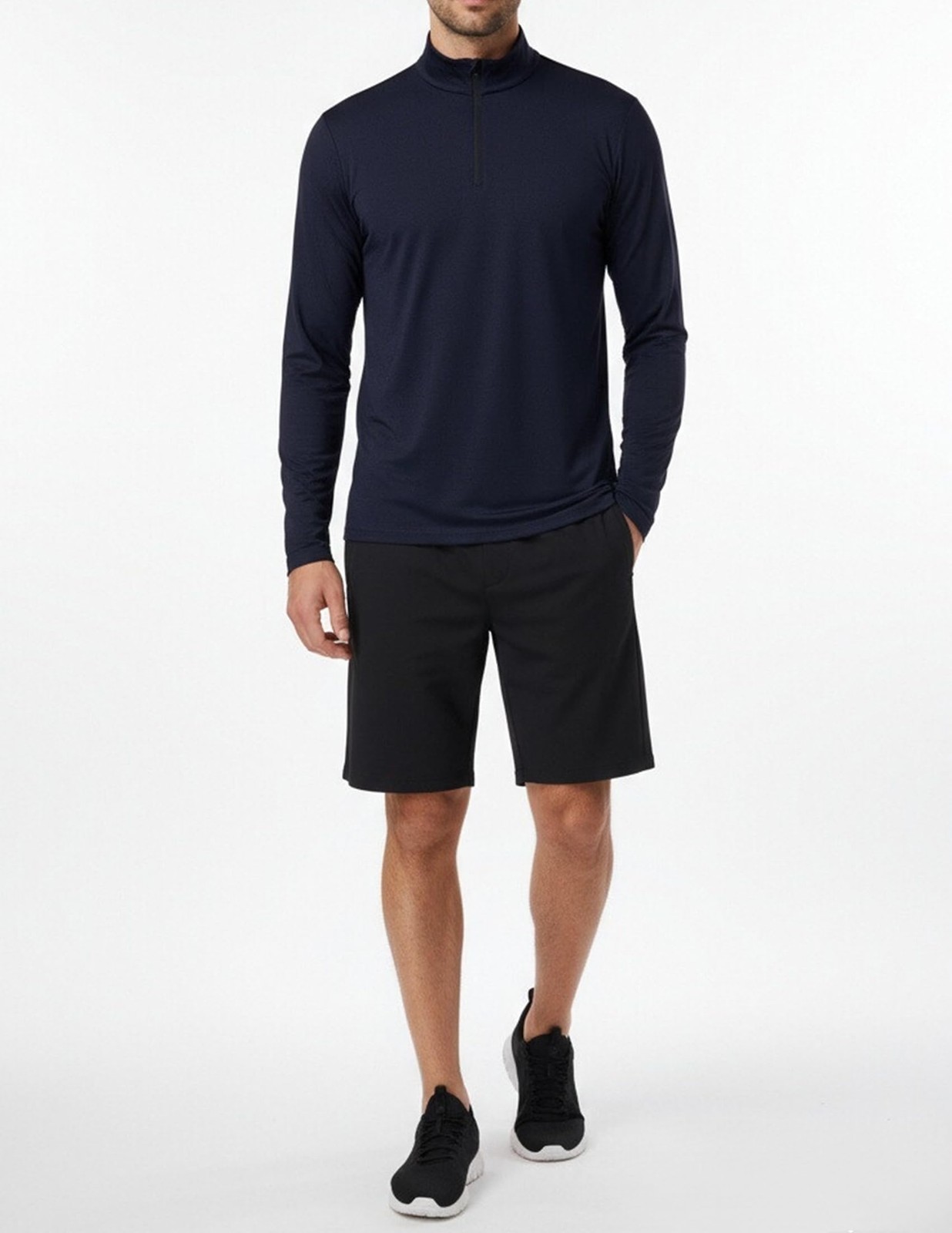 4 Pack Men’s Quarter Zip Pullover Quick Dry Active Casual Athletic Long Sleev…