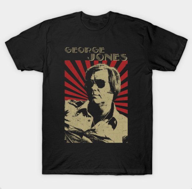 George Jones Vintage T-Shirt Retro Sunburst Poster Art Country Music Graphic Tee