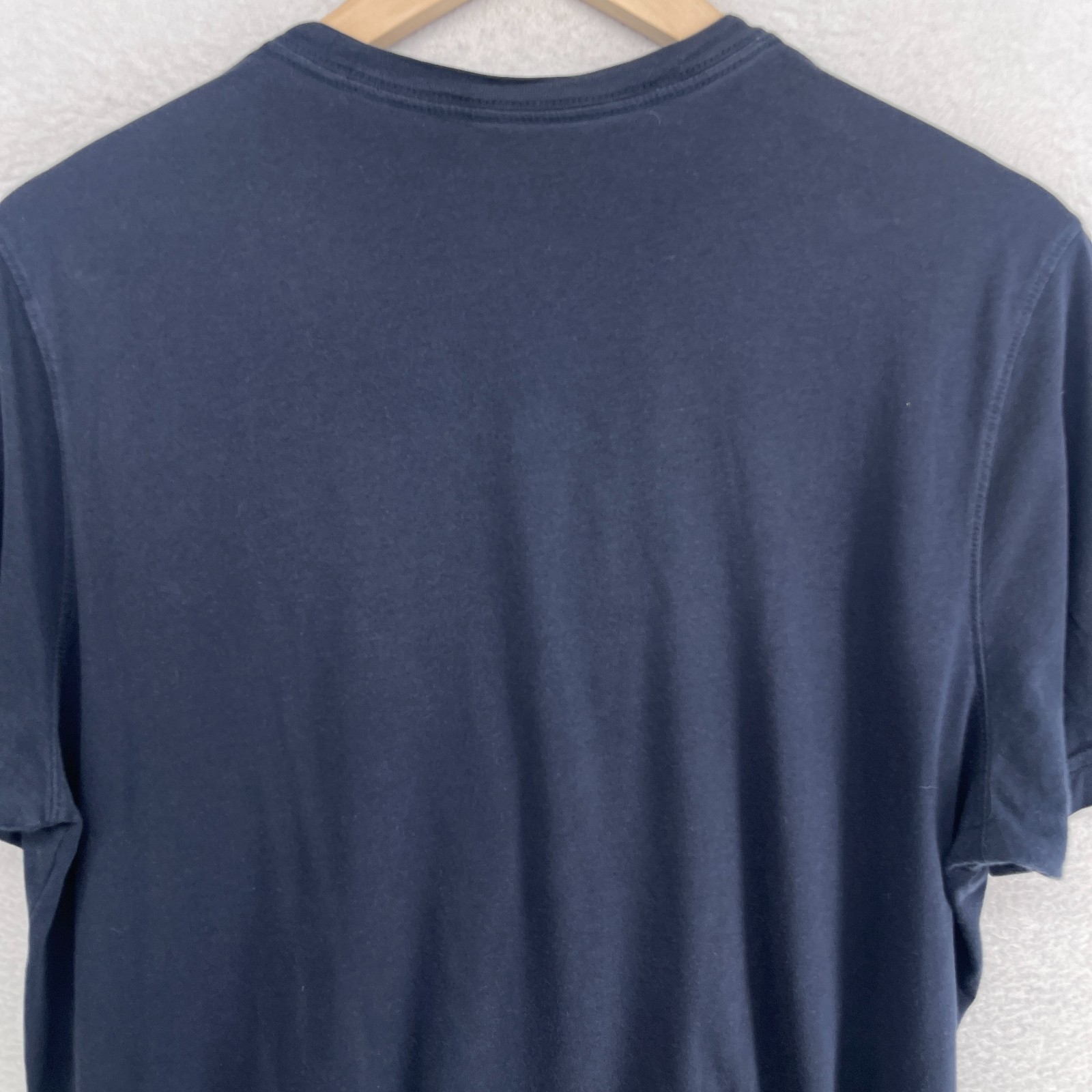 BROOKS BROTHERS Shirt Mens M RED FLEECE Contrast Striped Pocket Tee Cotton Blue