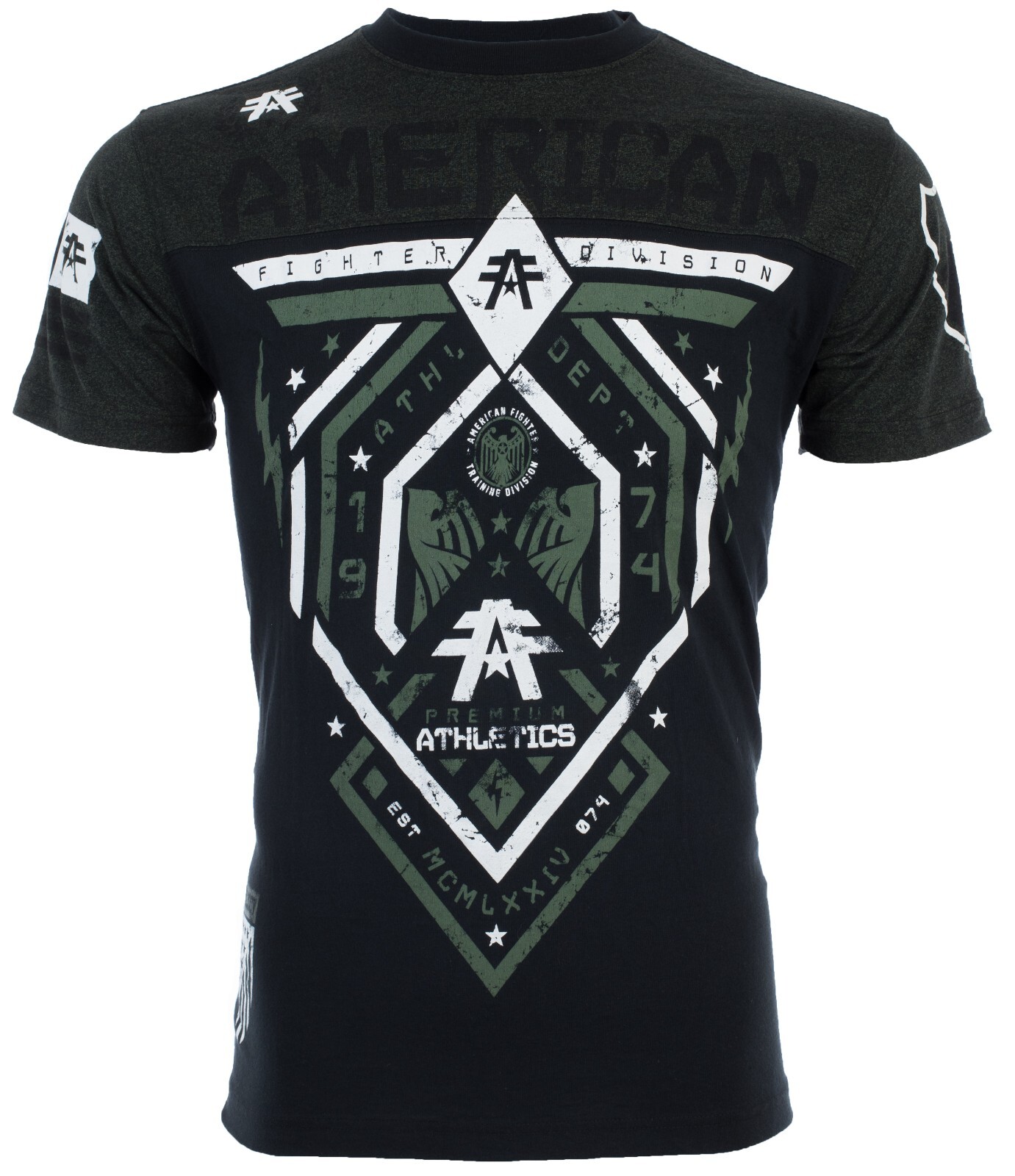 American Fighter Men’s T-shirt FAIRBANKS Athletic Biker Black MMA S-3XL