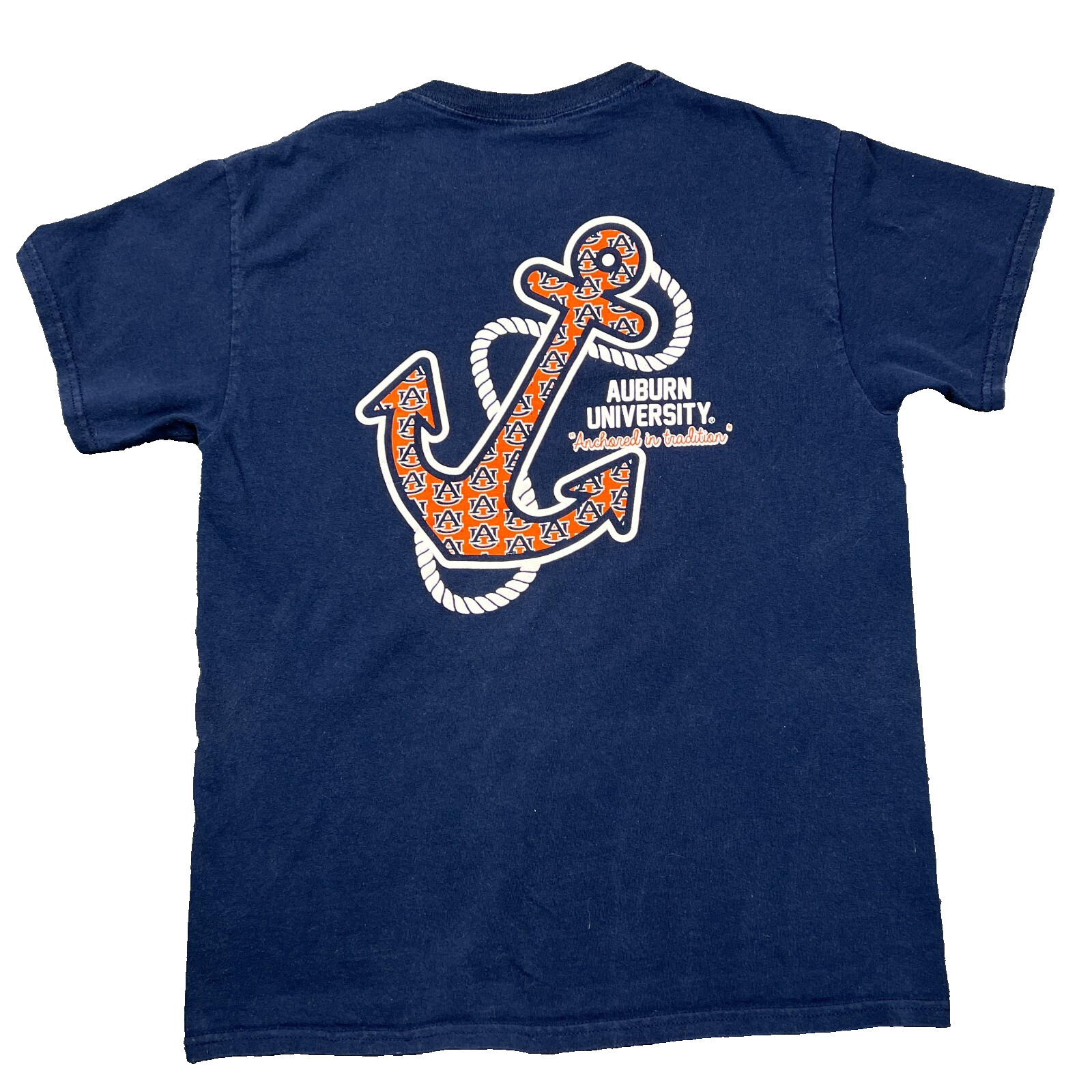 MV Sport Auburn University Anchored In Tradition T Shirt Adult Medium Blue Tee