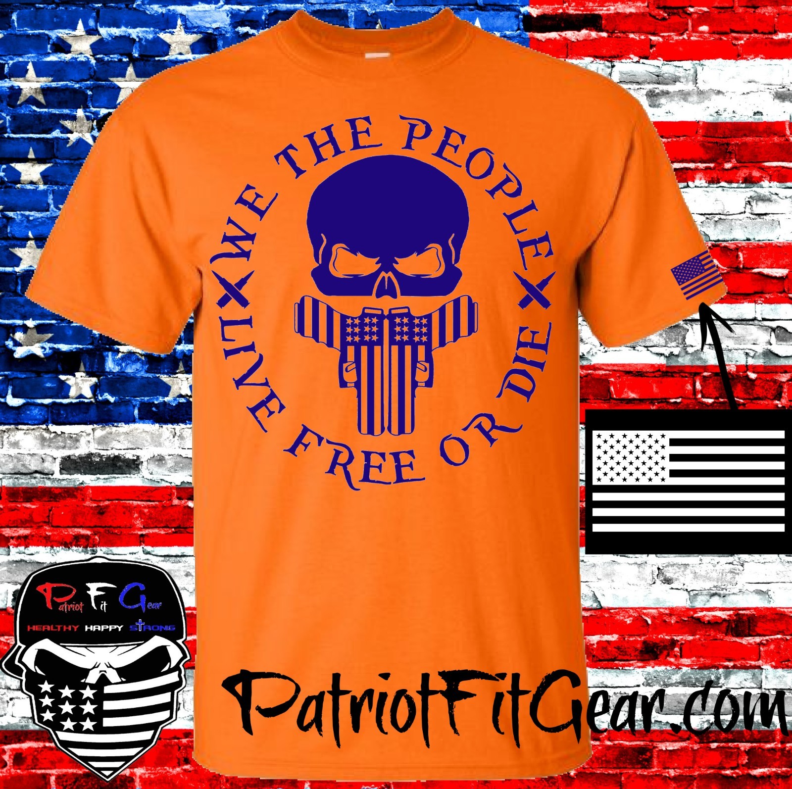 t-shirt, We Teh People, Live Free Or Die, Gun Rights, Skull,Patriotic,Custom tee
