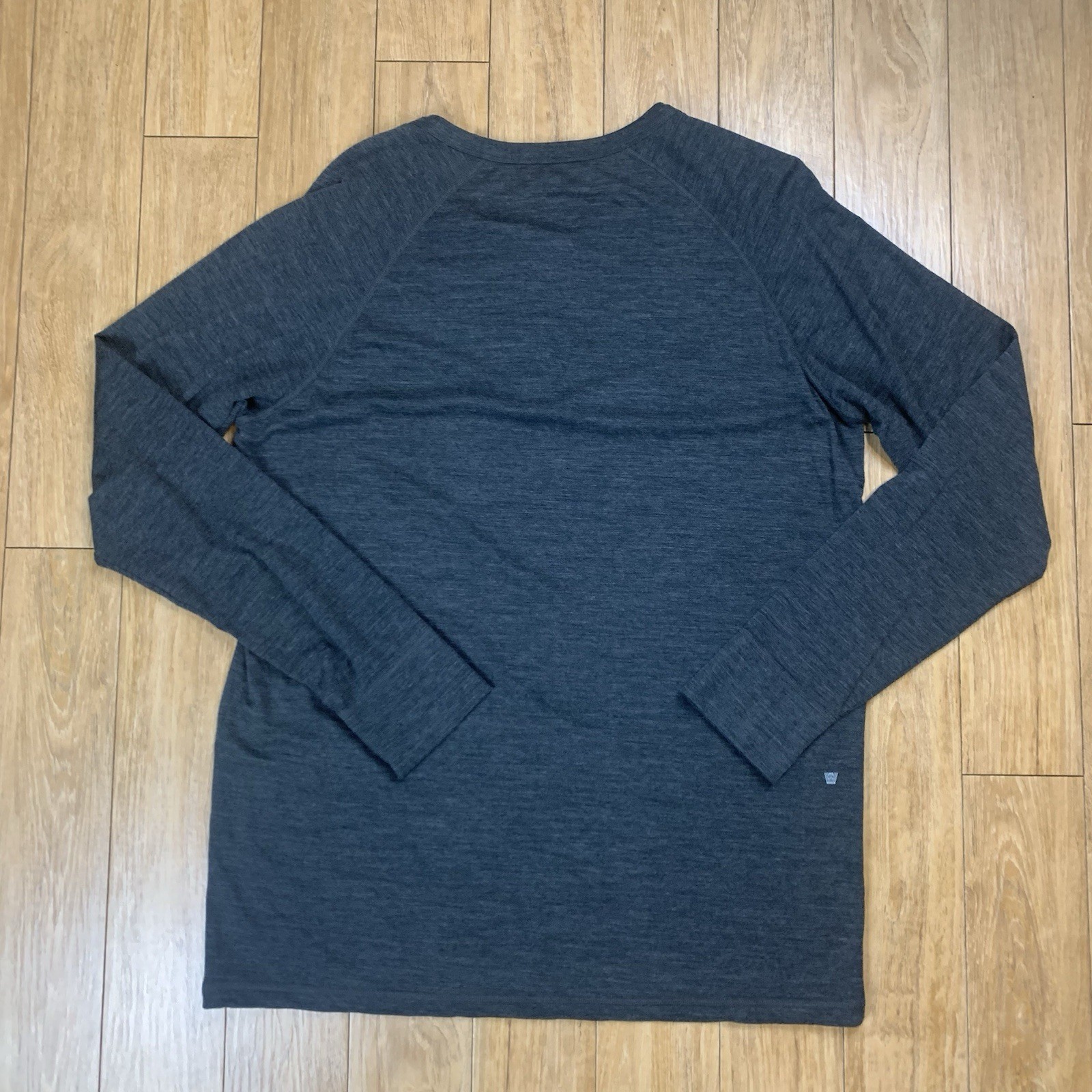 Mack Weldon Henley Shirt Men L Gray Cashmere Wool Knit Long Sleeve
