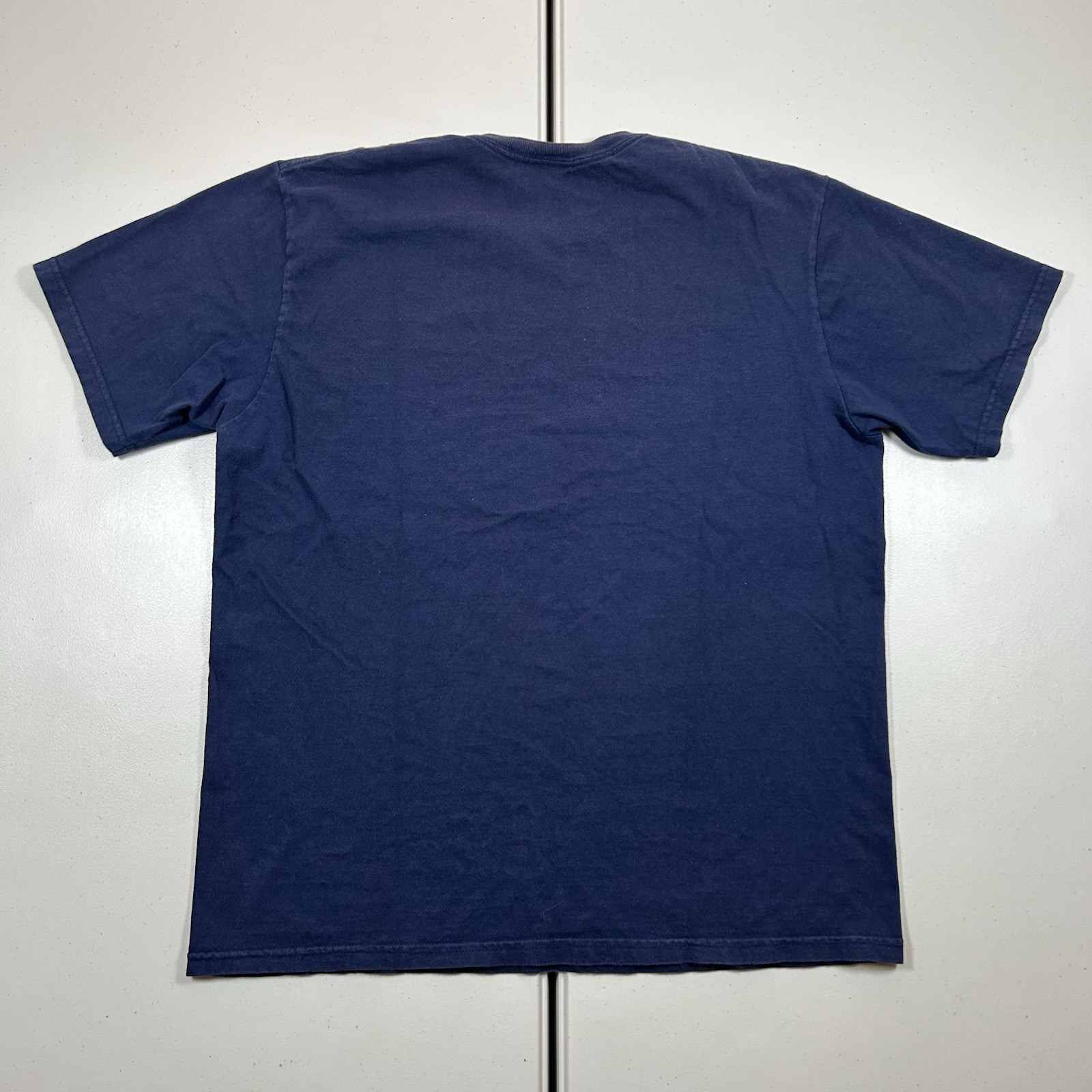 Vintage y2k Nike Mini Swoosh Embroidered Graphic Shirt Men’s Size Large Blue