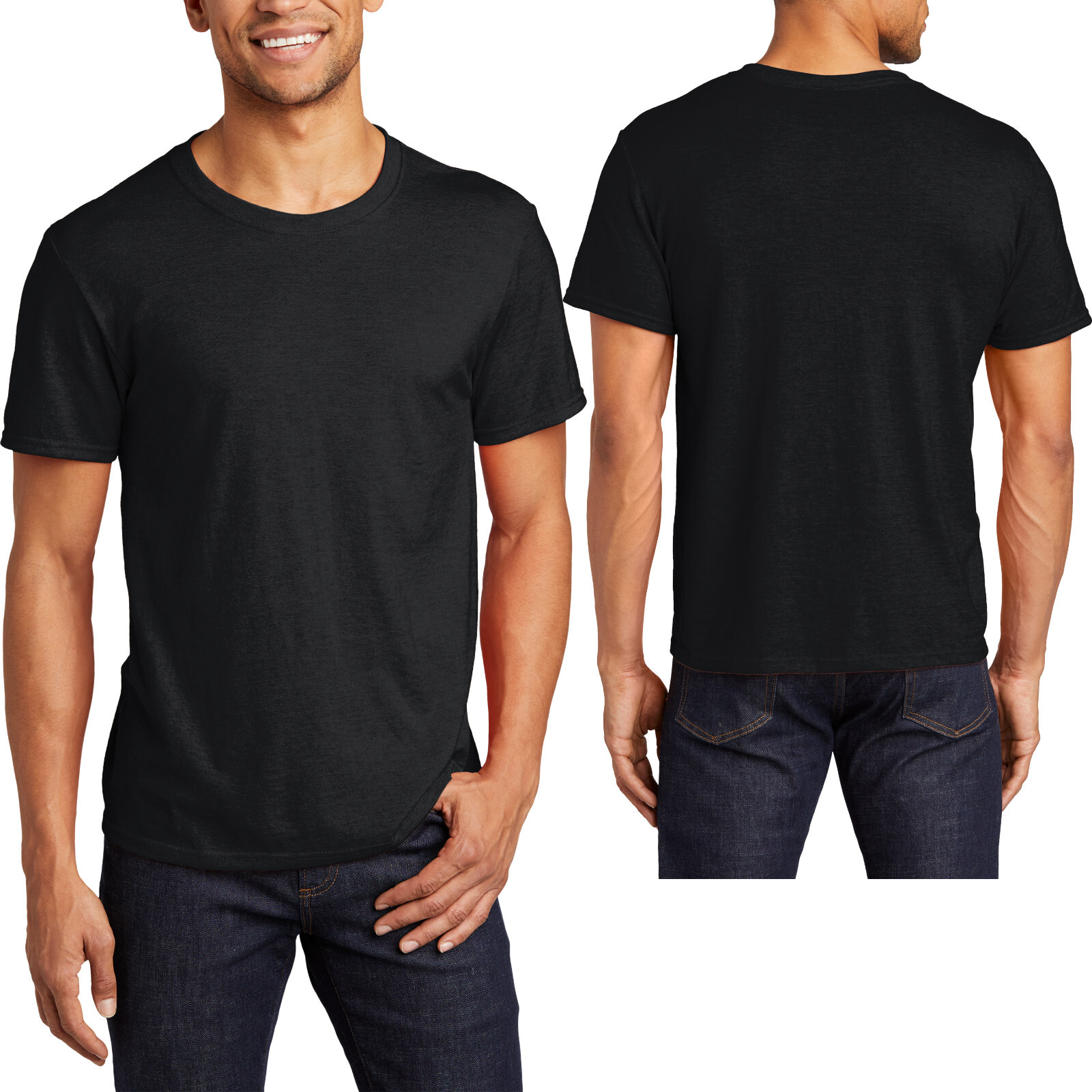 Mens Jerzees Premium Soft Spun Cotton/Poly Blend Tee Classic Fit Wicking T-Shirt