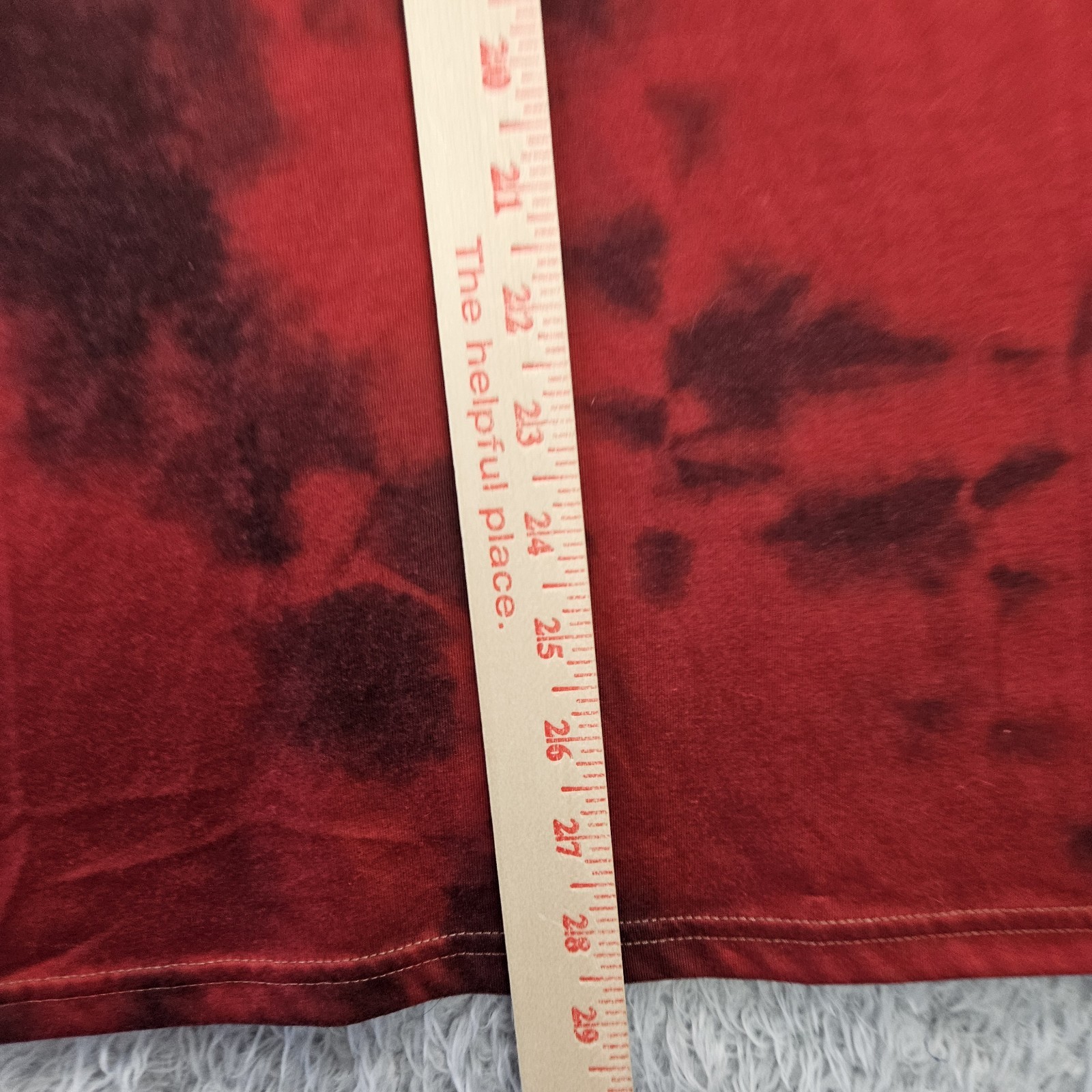 ROARK Run Amok Running Shirt XL Red Long Sleeve Performance Tie Dye *Stain