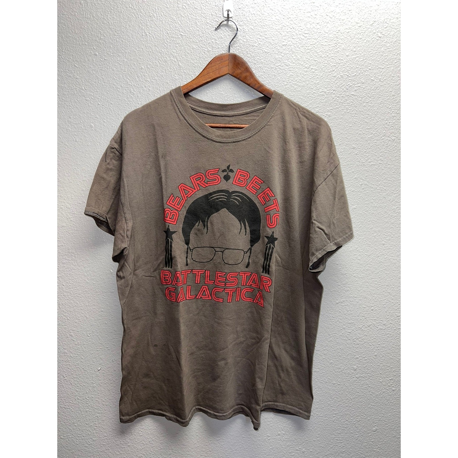Dwight Schrute Shirt The Office Bears Beets Battlestar Galactica TV Show Tee XL