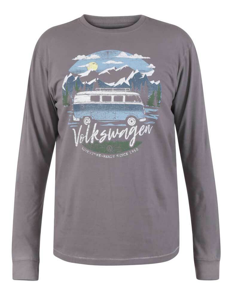 D555 Duke Mens VW Campervan Long Sleeve T-Shirt Grey S M XL XXL (601029R)