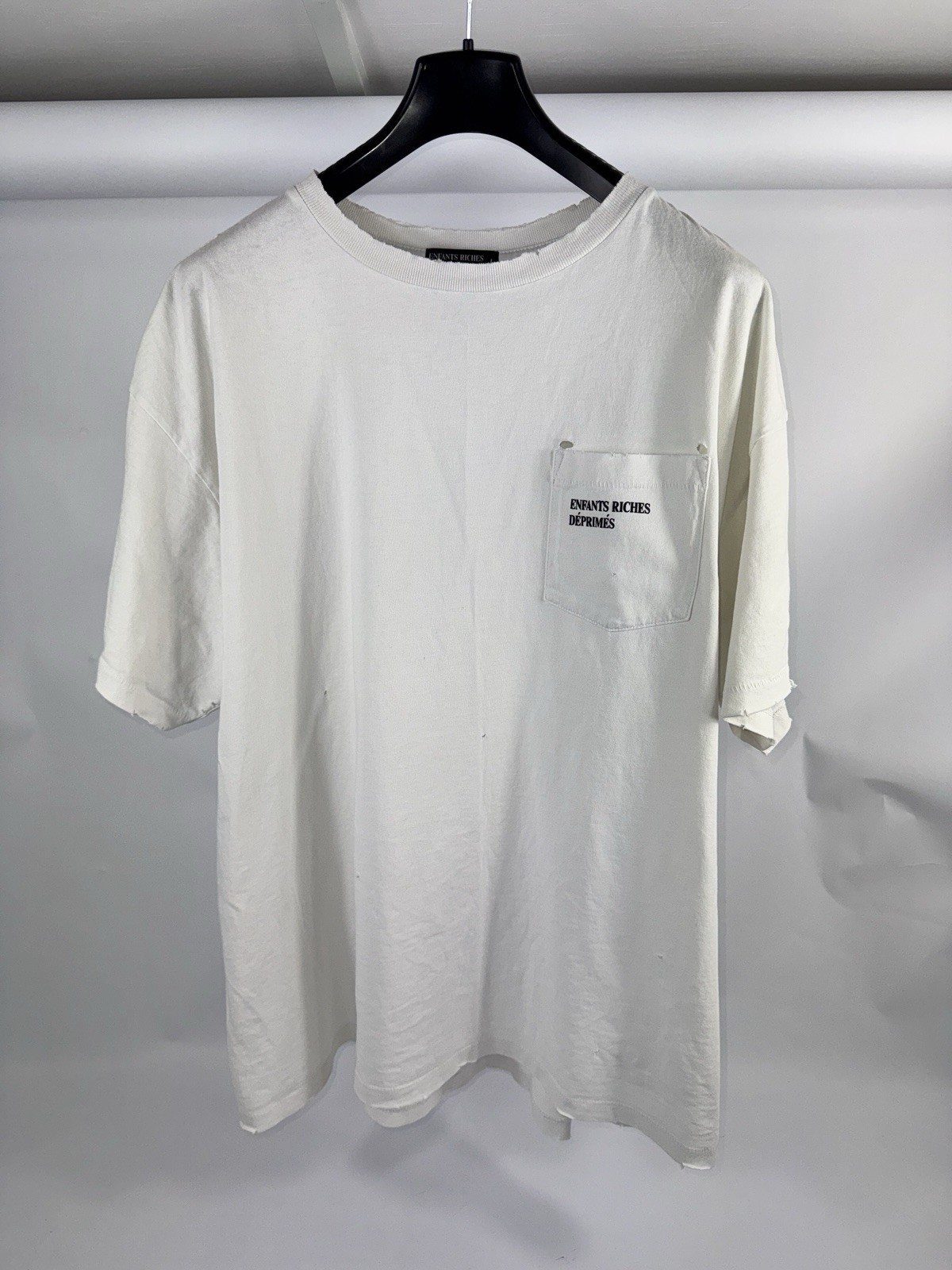 Enfants Riches Deprimes – Logo Print Distressed T-Shirt Size: L