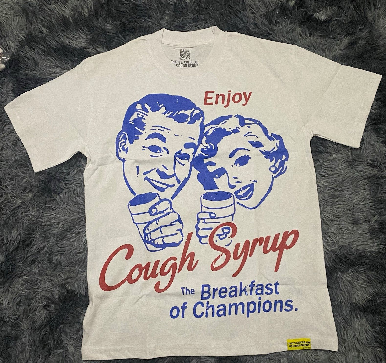 That’s A Awful Lot Of Cough Syrup Men’s M White Double-Sided Graphic Tee