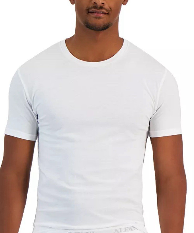 ALFANI Men’s XXL 4-Pack Slim-Fit Solid Cotton Undershirts 4 Total Shirts NWT