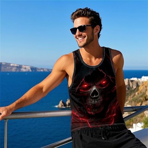 Mens Novelty Cool Graphic 3D Tank Top