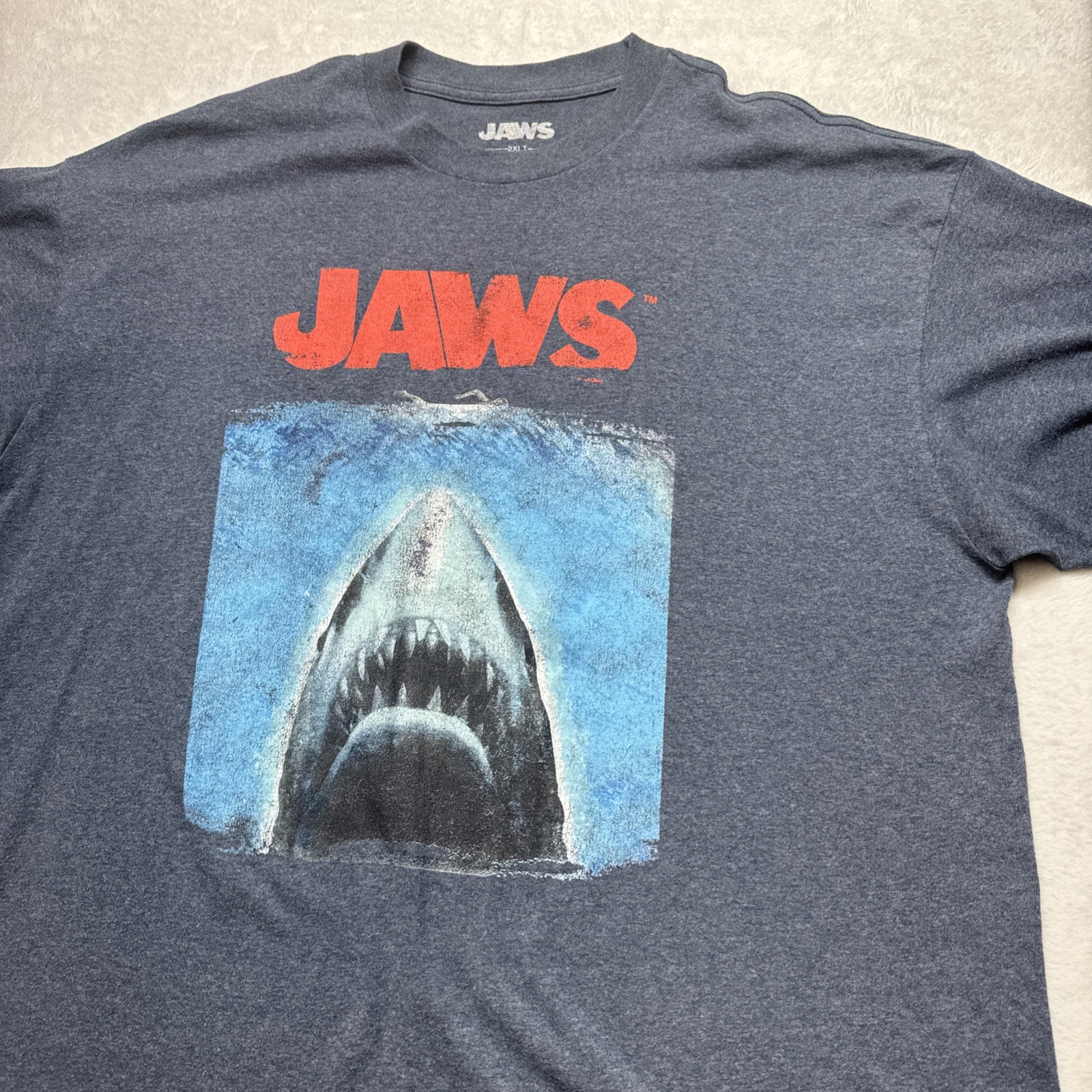 Jaws Movie T-Shirt Men’s 2XL Big & Tall – Horror Fan Retro Shark – Free Shipping