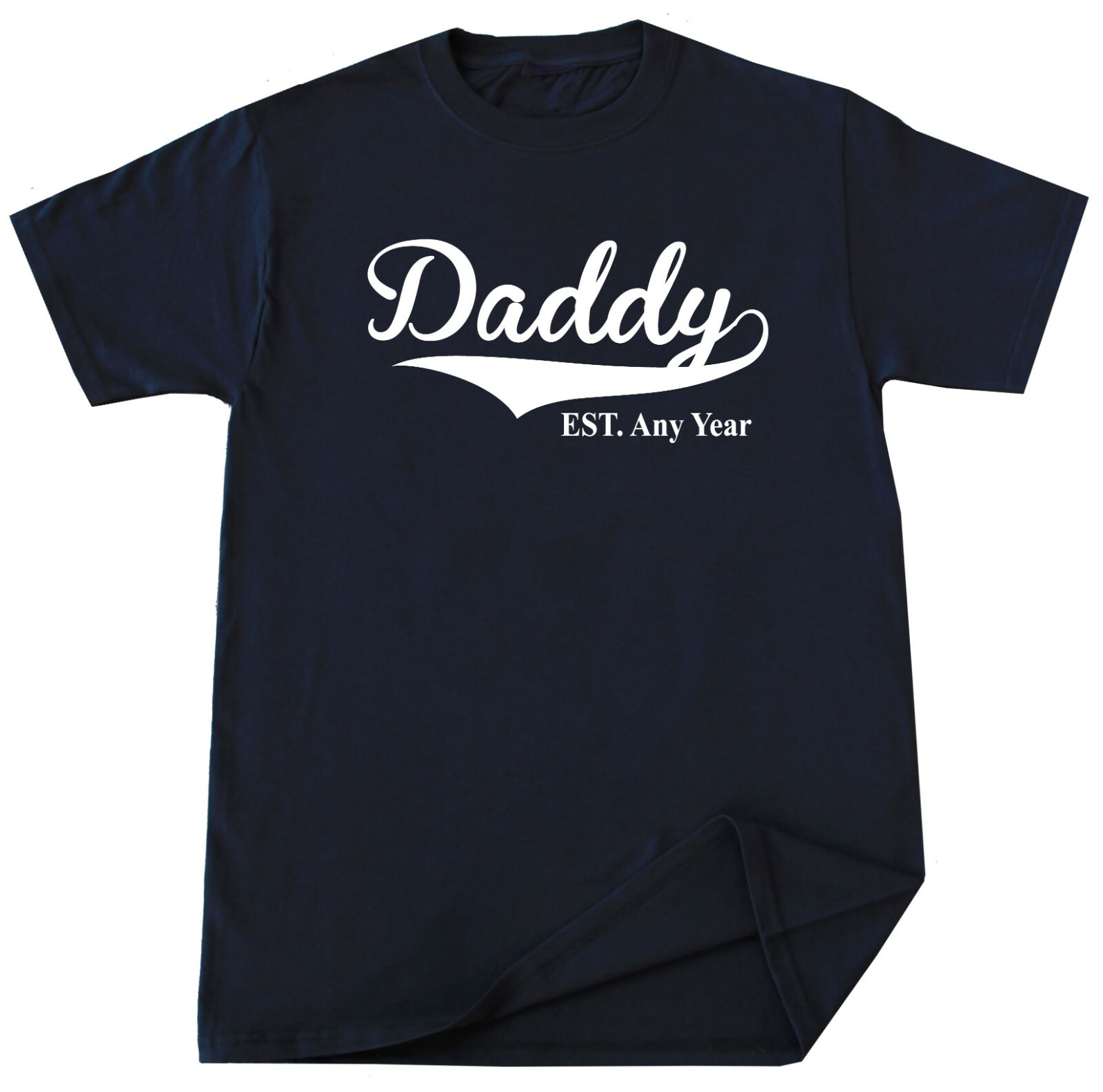 Personalized Daddy EST T-shirt New Dad Birthday Christmas Fathers Day Gift
