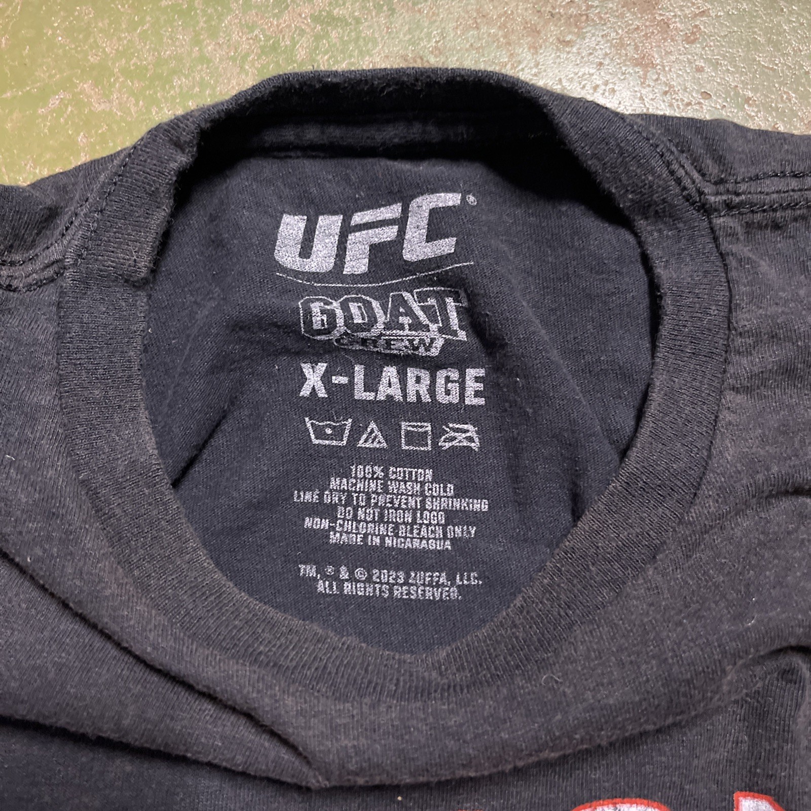 XL Jon Bones Jones UFC Fighting MMA Boxing Black Shirt GOAT Streetwear