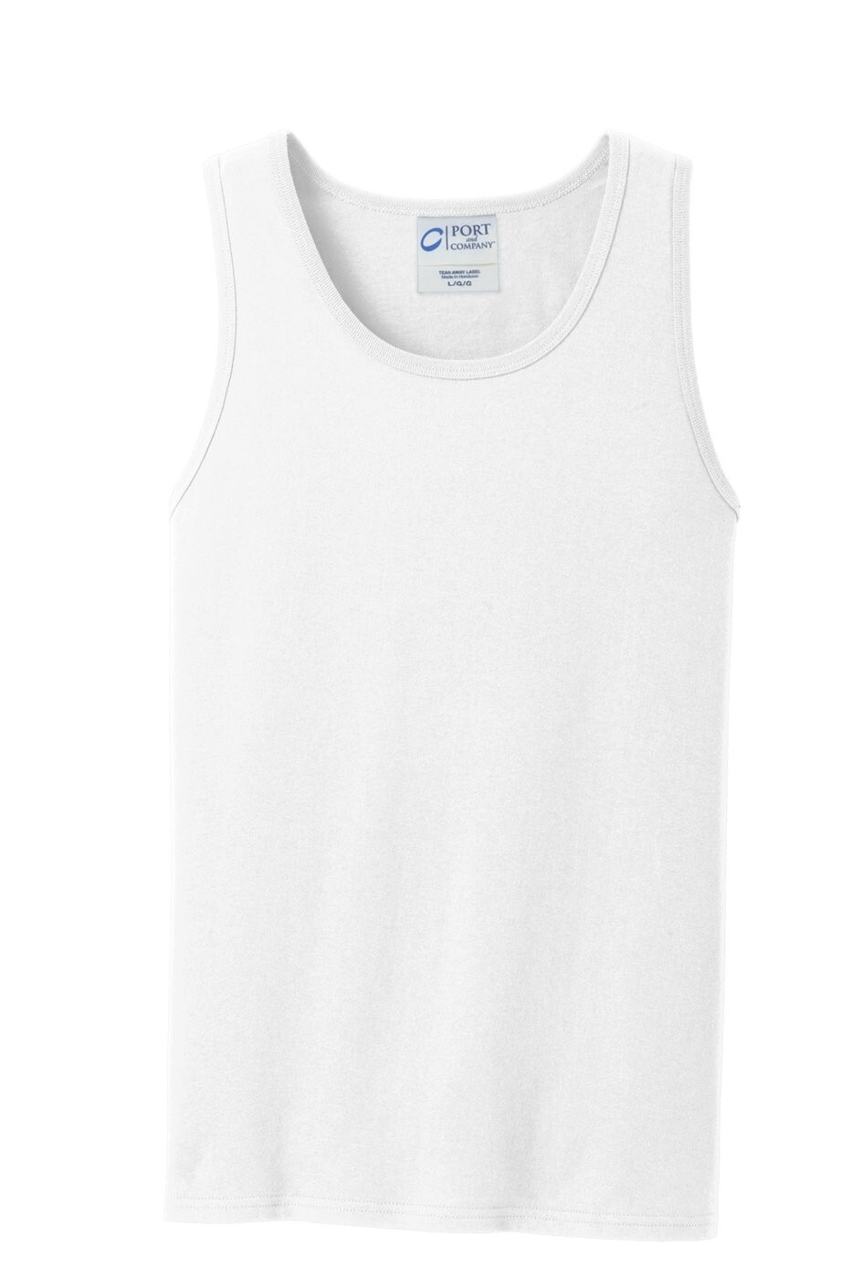 Port and Company Mens Core Cotton Size Extra Large White Tank Top New 90836