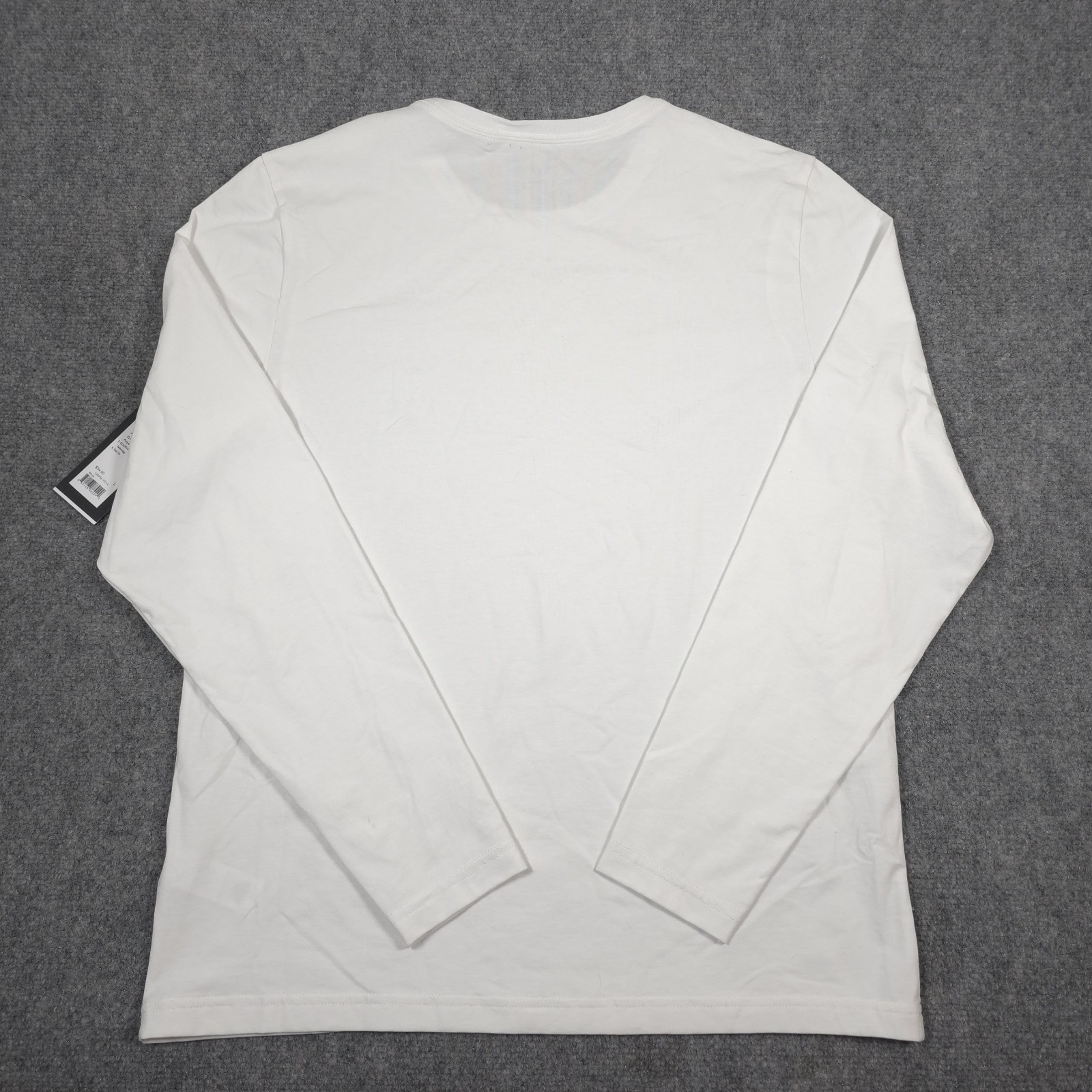 NWD Rhone Element Tee Mens L White Long Sleeve Crew Slim Fit Organic Cotton READ