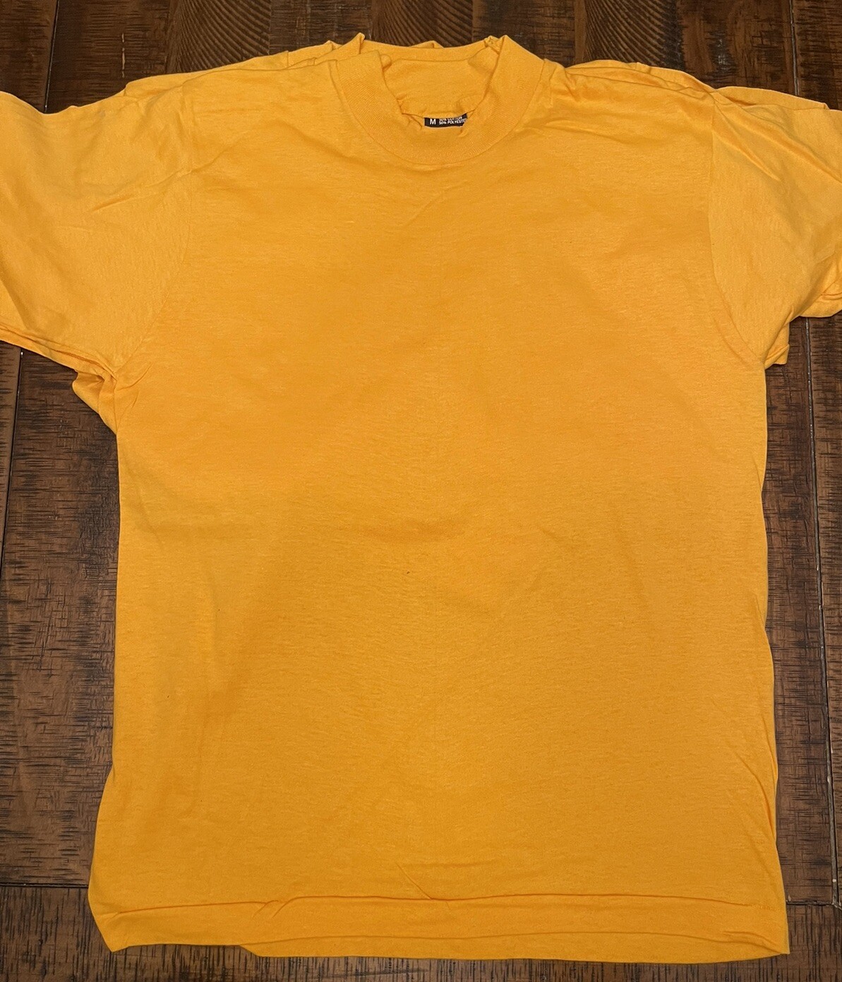 4 Vintage Screen Stars Best Single Stitch Yellow Gold Tee Shirts Size Medium NOS
