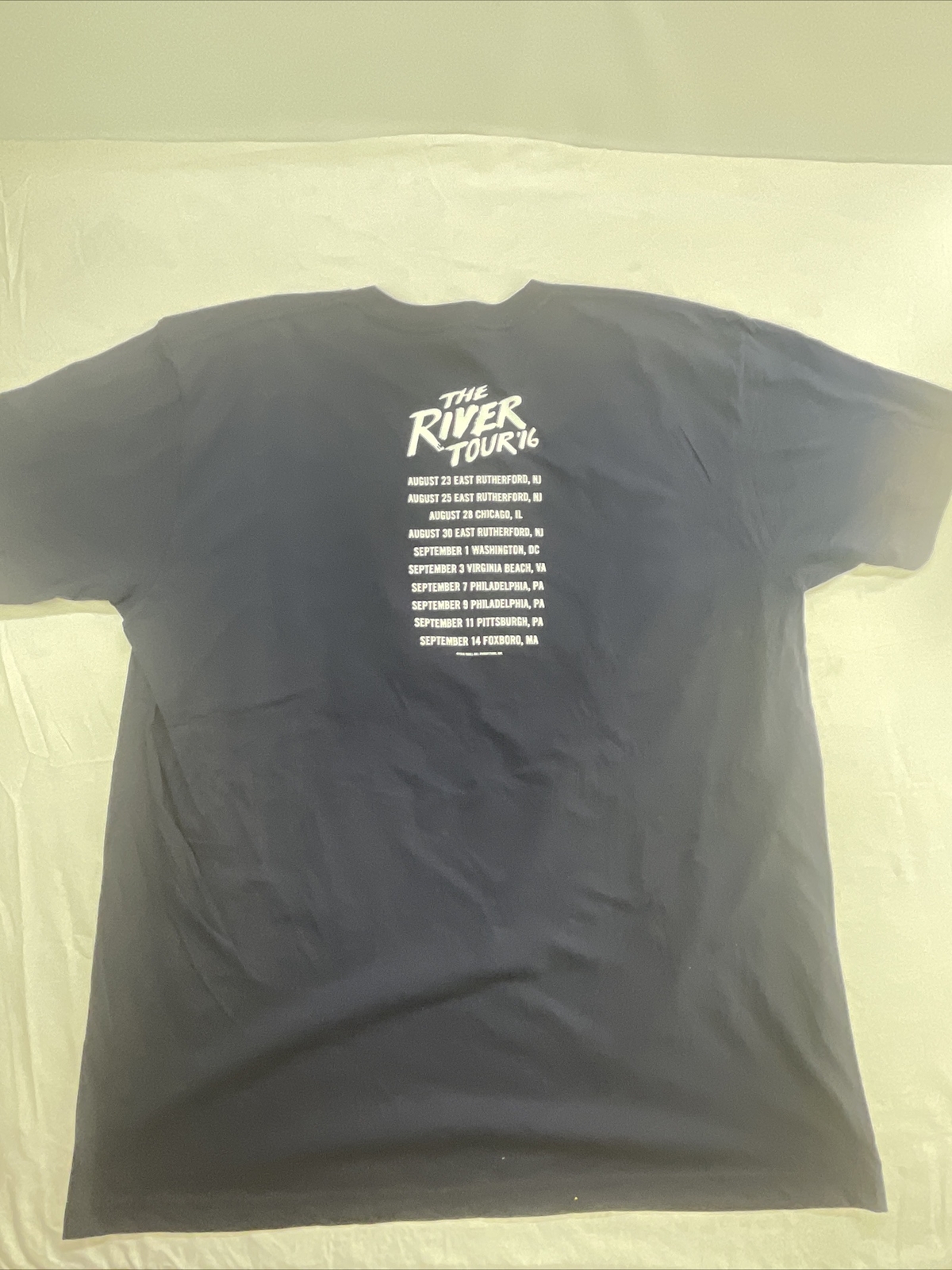 Bruce Springsteen The River Tour 2016 Unisex T-Shirt, Size 2XL Navy NWOT
