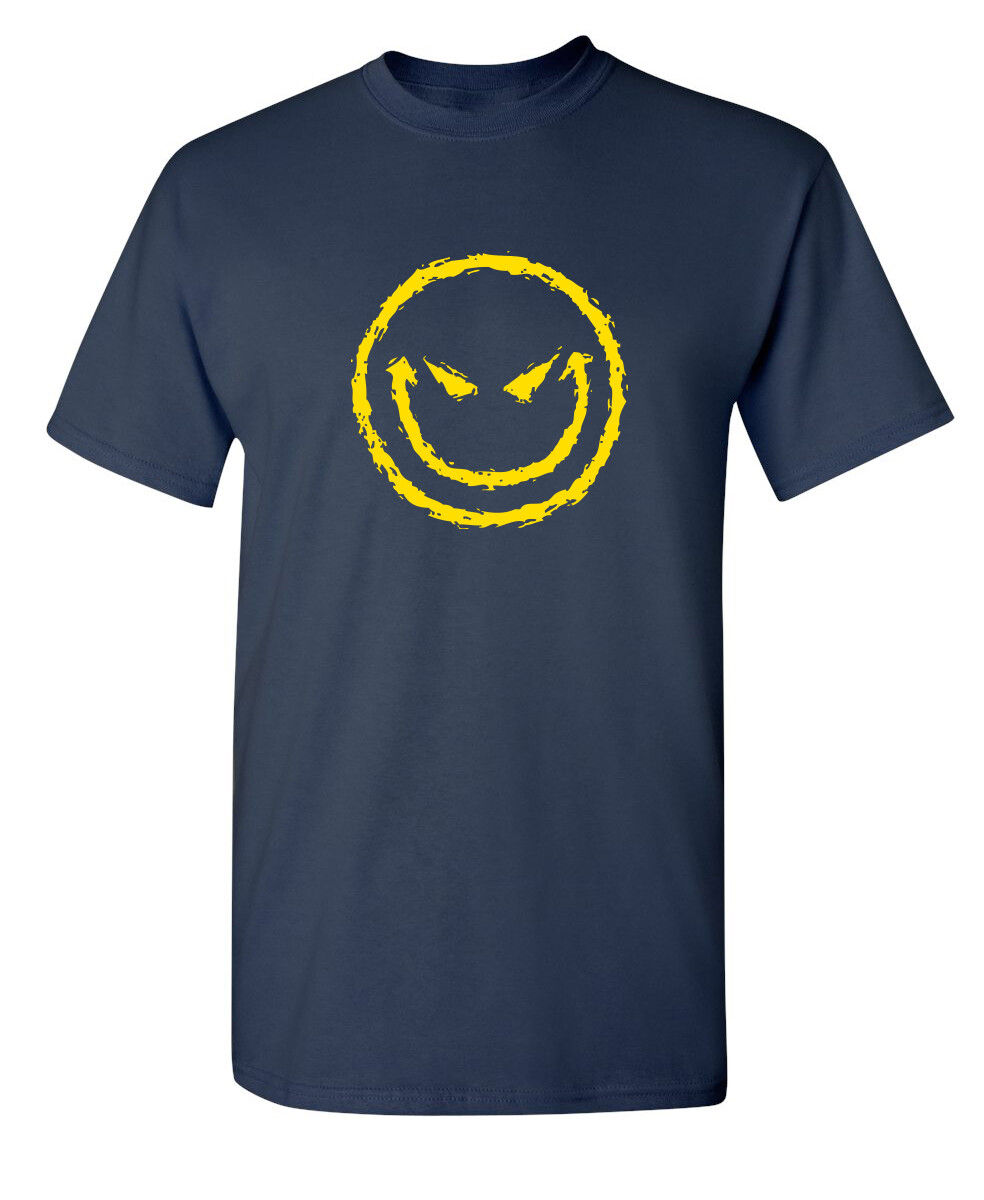 Evil Faces Sarcastic Humor Graphic Novelty Super Soft Ring Spun Funny T Shirt
