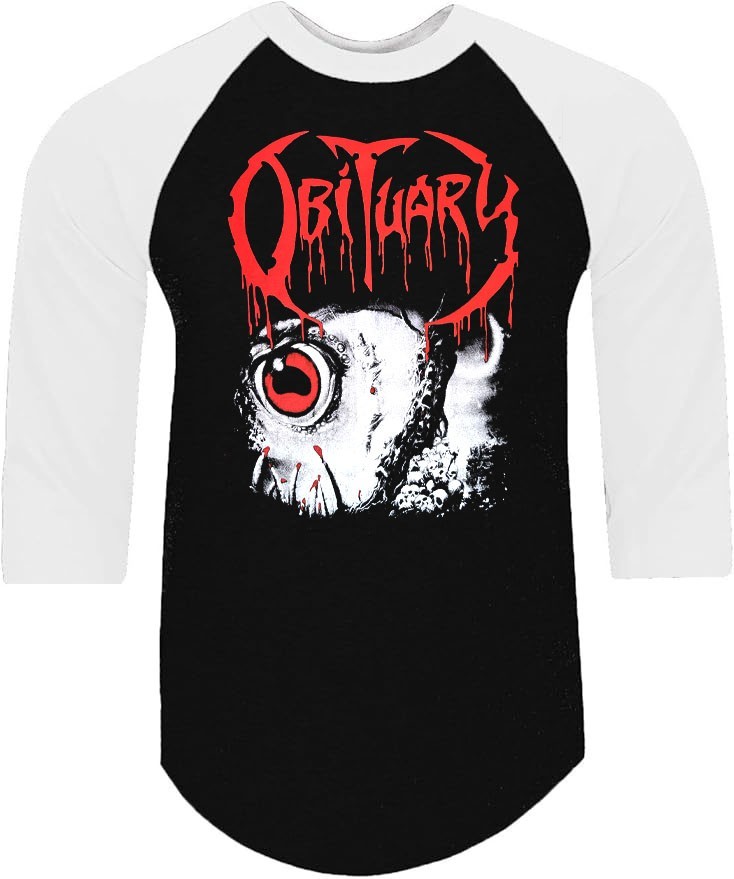 Obituary Chopped in Half Death Metal Band Raglan 3/4 Sleeve (Multiple Variation)